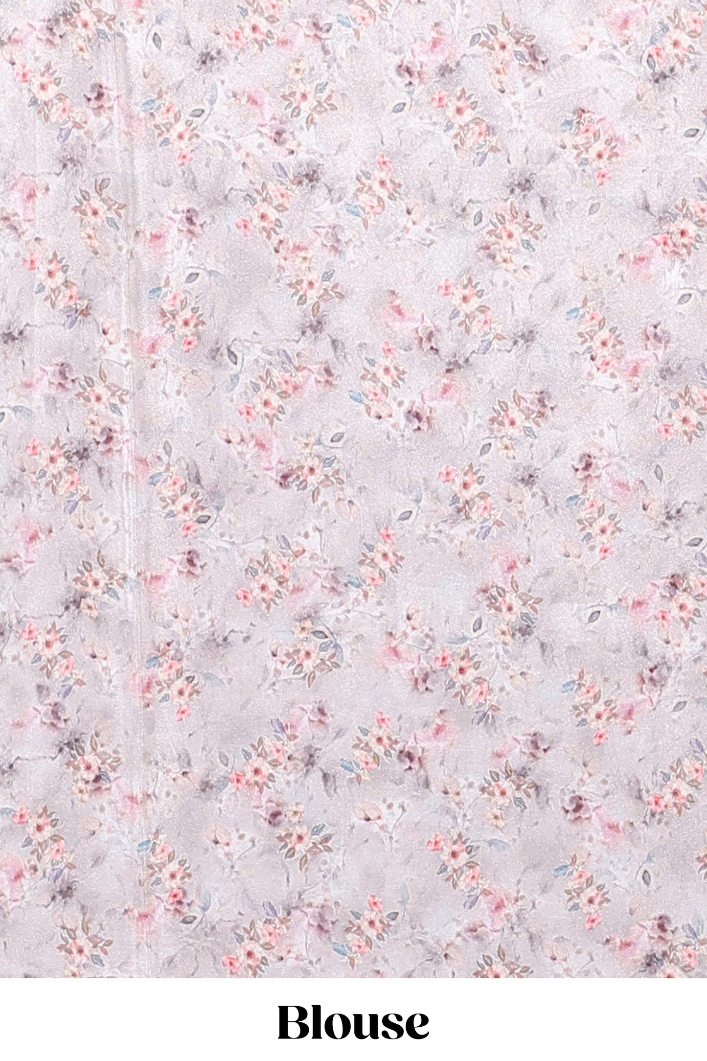 Borderless cream floral design art mysore silk saree with matching floral printed blouse