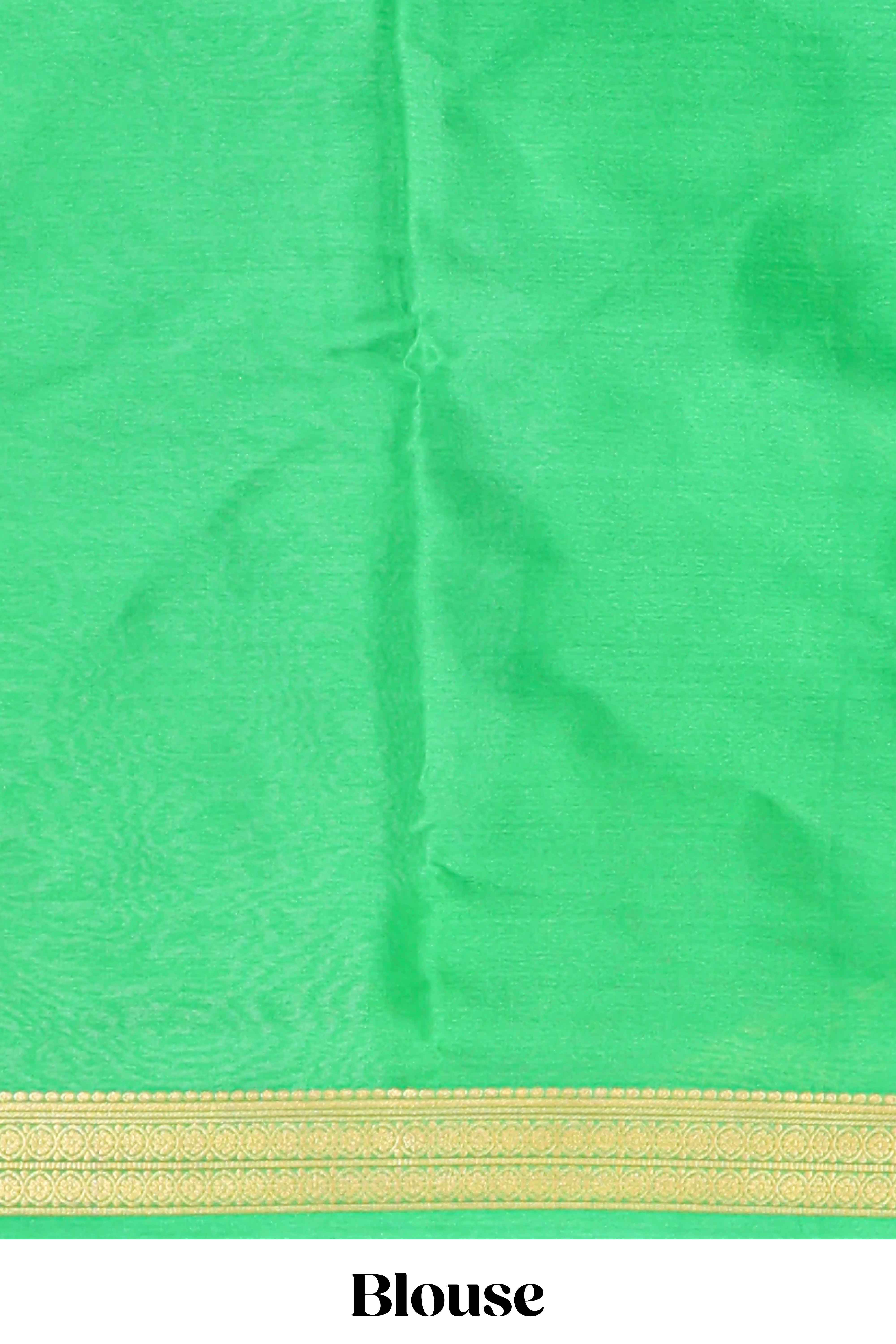 Purple plain design pure mysore silk saree with contrast border and blouse