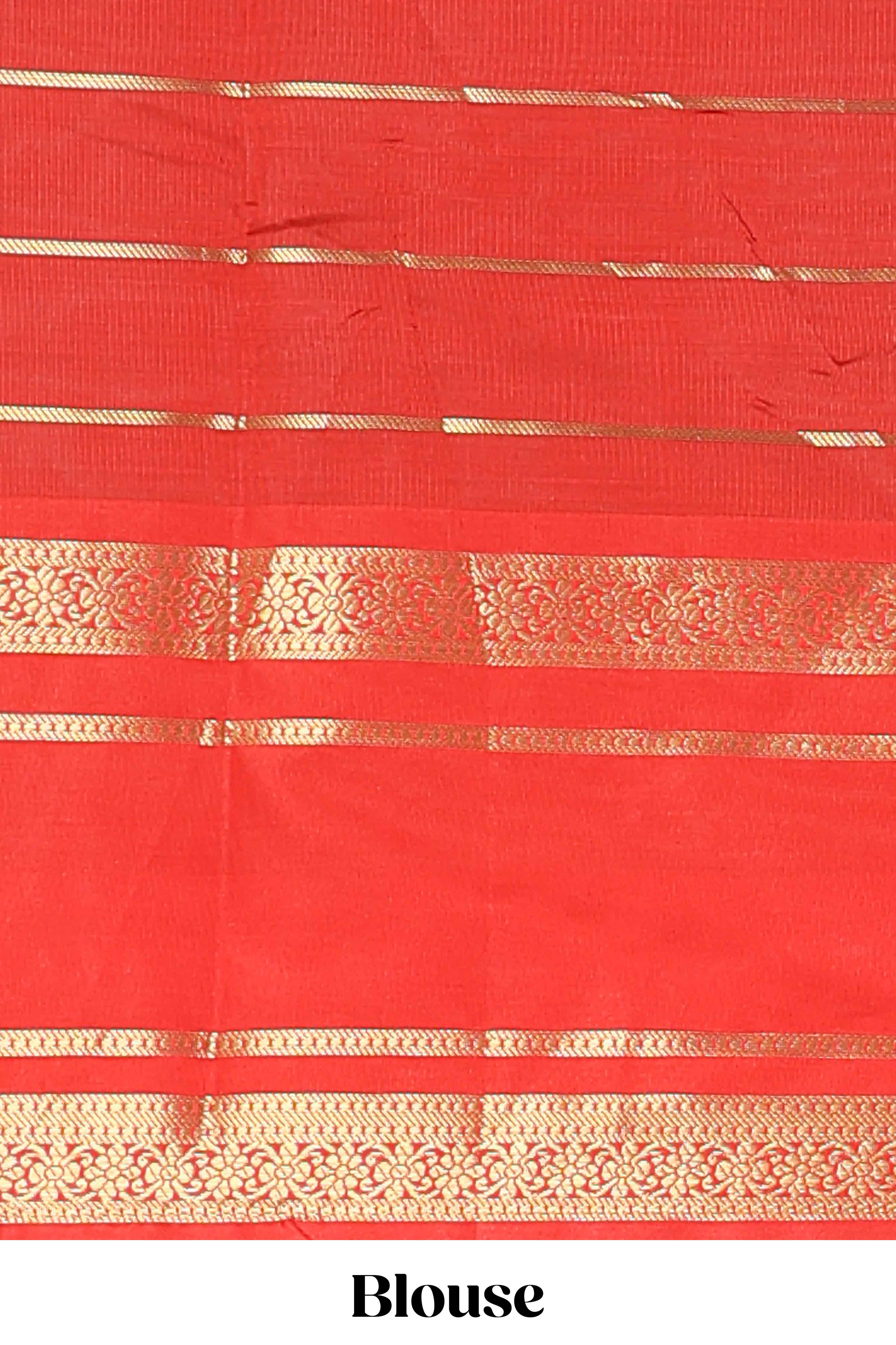 Blue zari striped raw silk saree with contrast bentex zari border and pallu