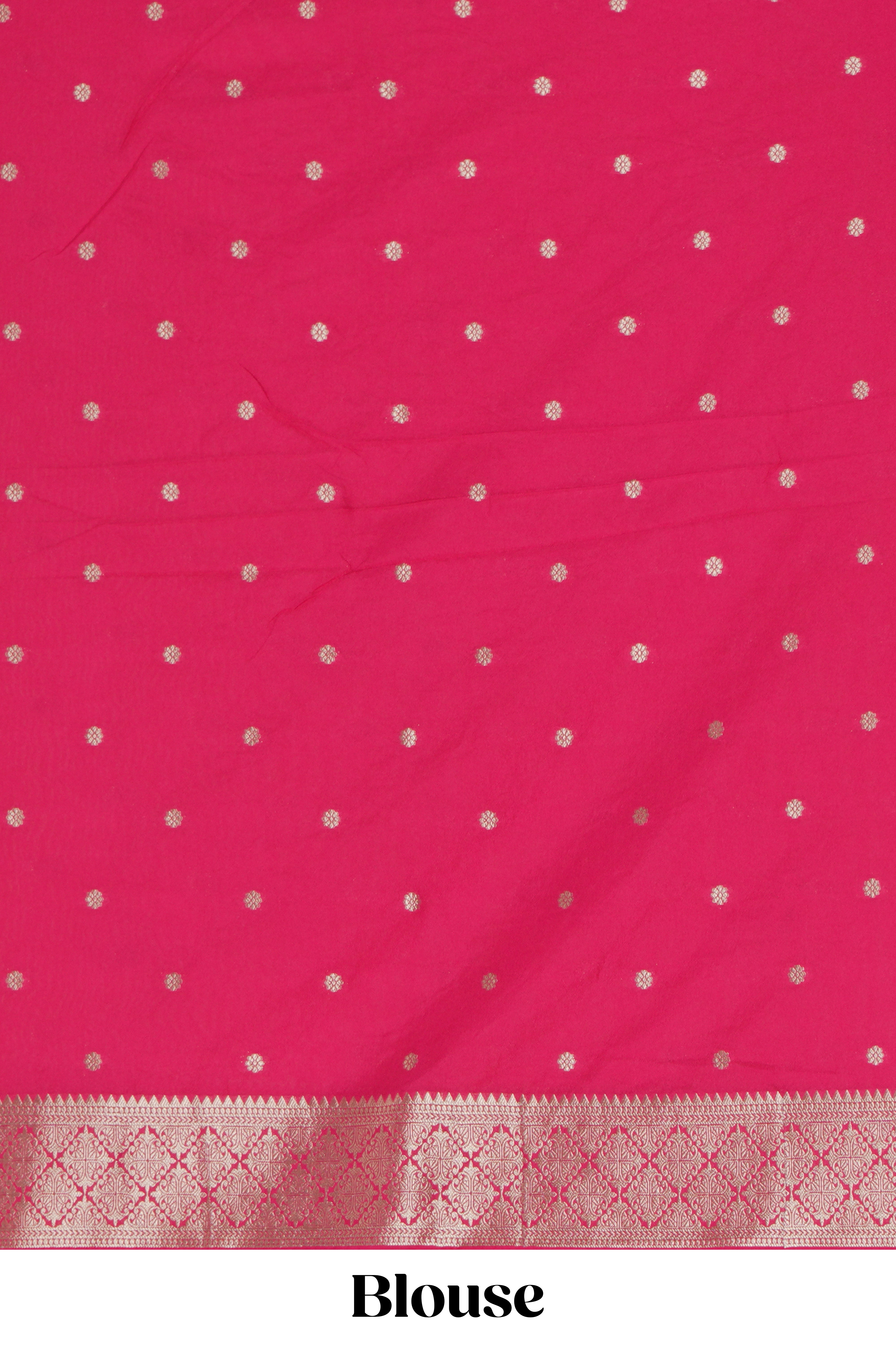 Borderless pink striped and peacock zari design raw silk saree with self zari pallu and matching blouse
