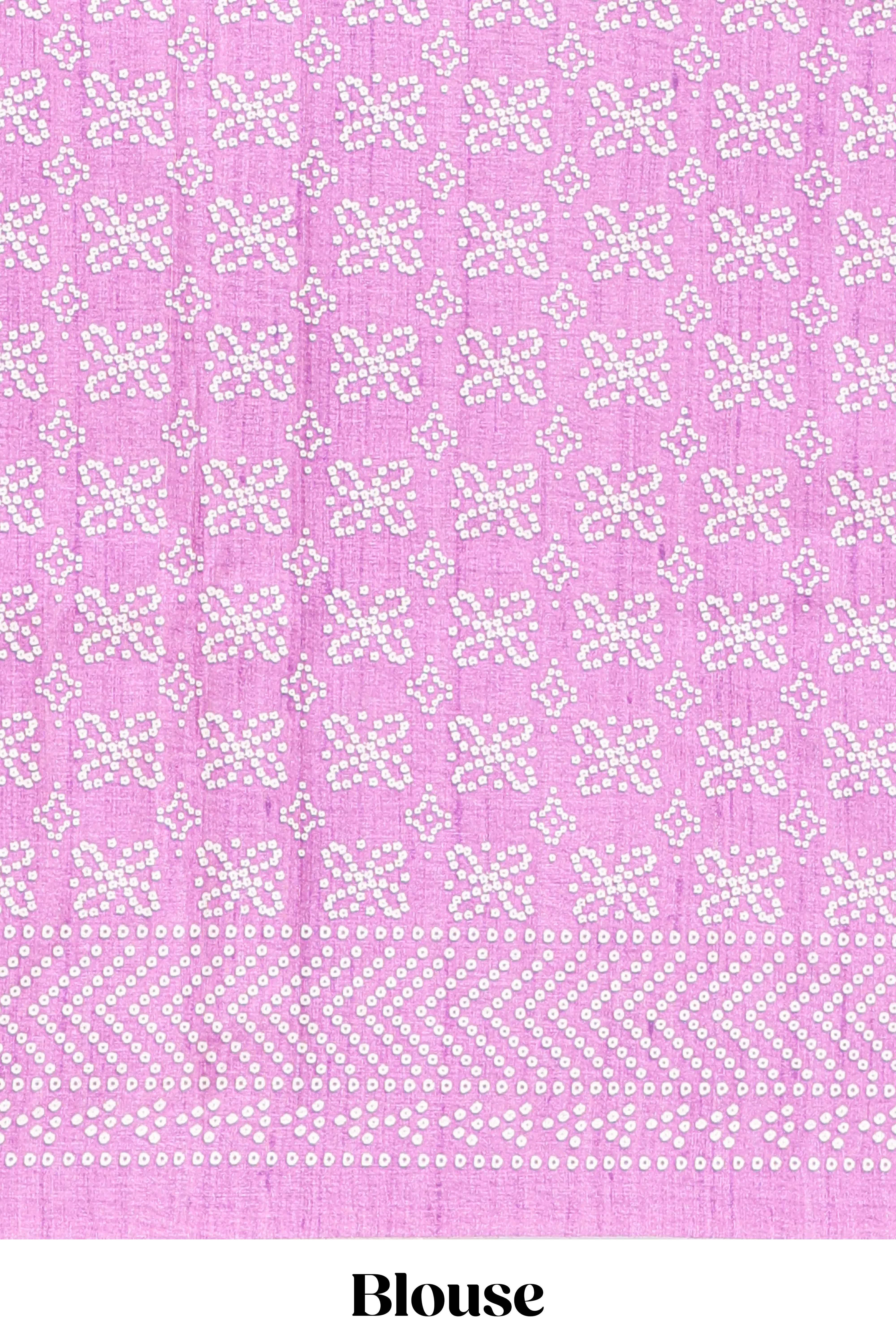 Beige striped design raw silk saree with self border and matching blouse