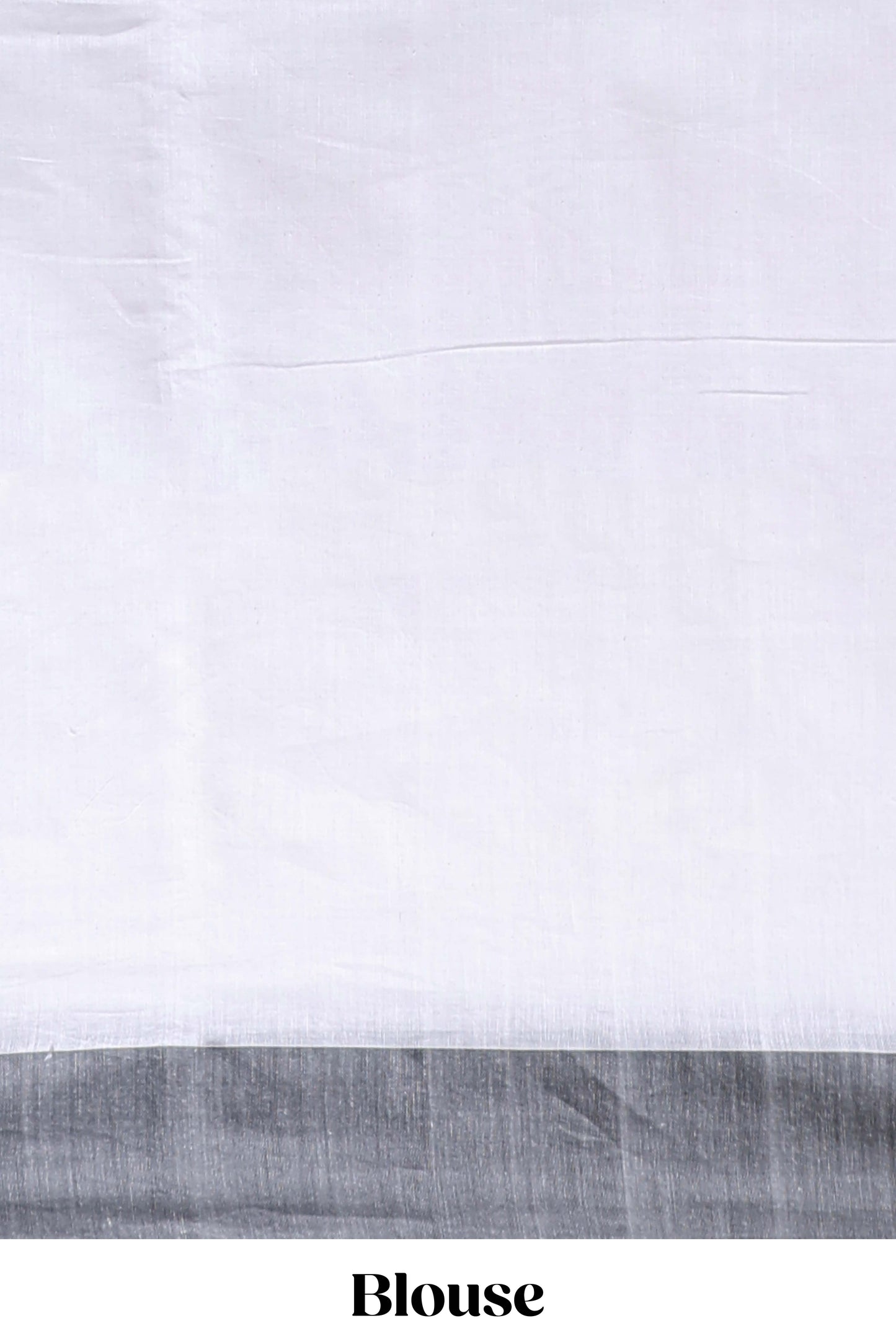 White geometric motifs south cotton sarees with contrast border and matching blouse