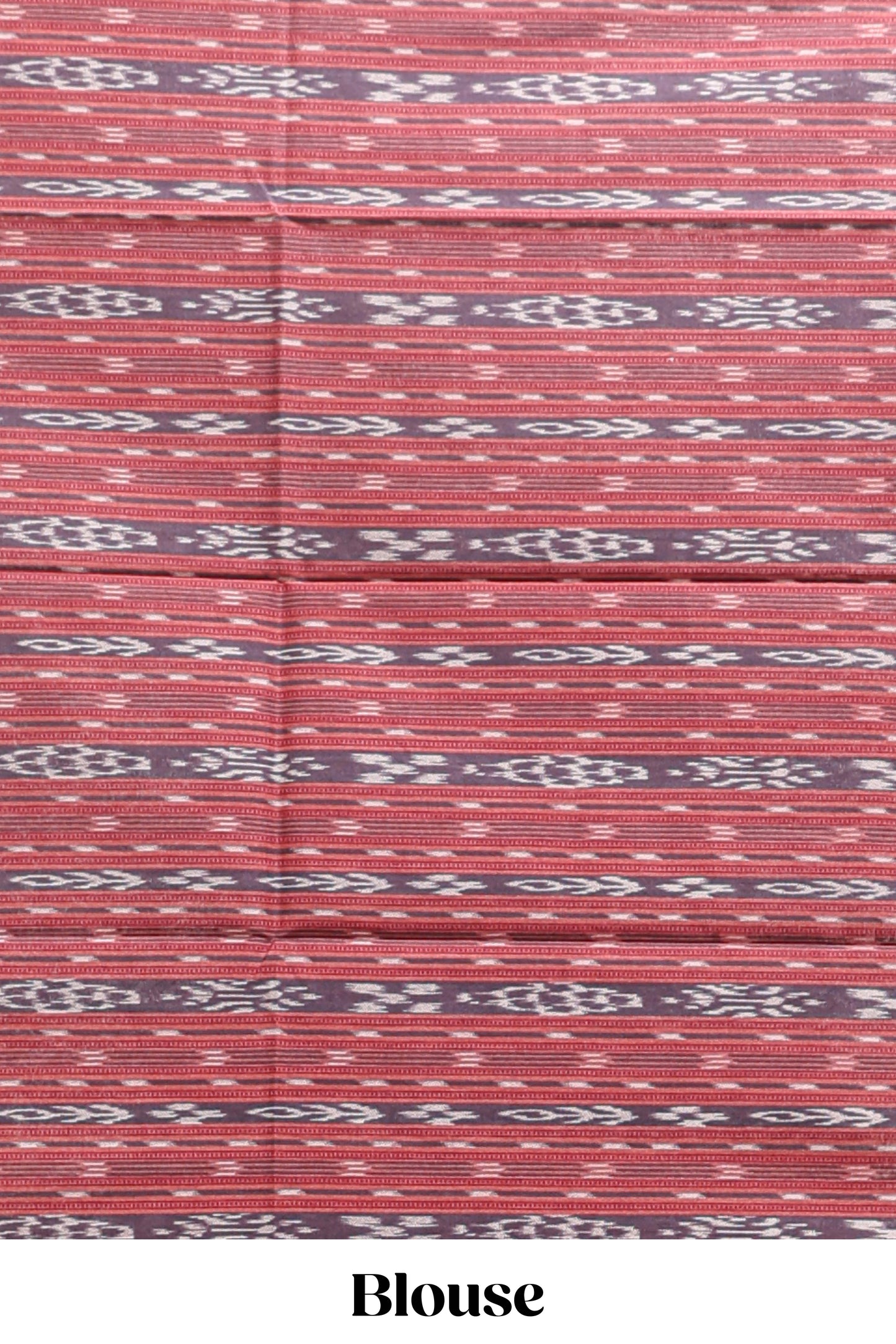 Borderless peach plain south cotton sarees with matching printed blouse and self pallu tassels