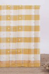 Sandal cheked floral motifs design south cotton saree with self zari border and matching pallu