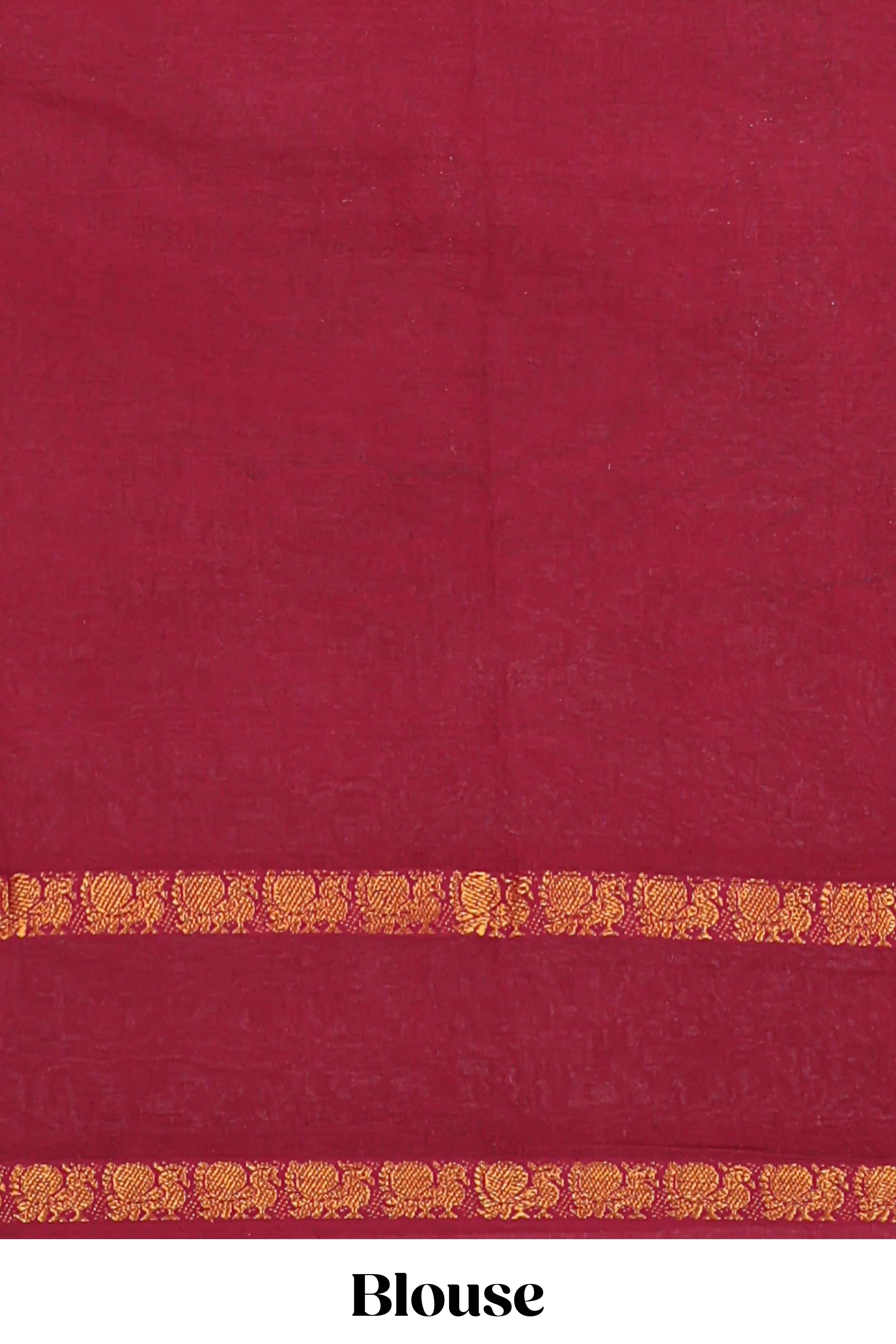 Pink traditional kolam print sungudi cotton saree with contrast border and striped pallu