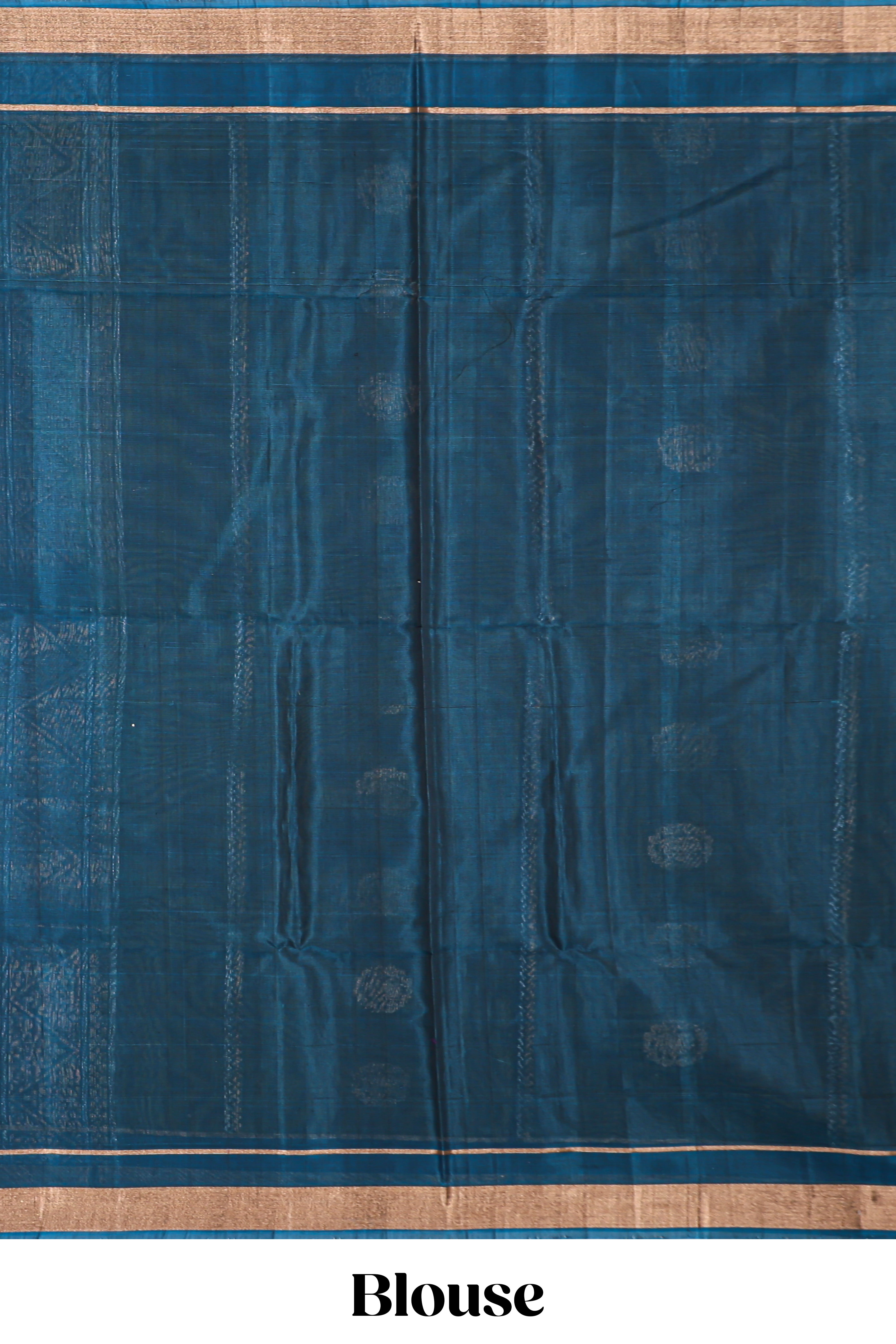 Olive green zari motifs design silk cotton saree with contrast zari border and blouse