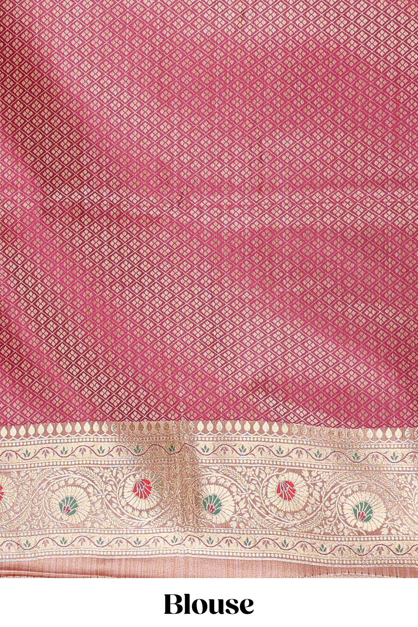 Beige zari butta semi soft silk saree with self border and matching pallu