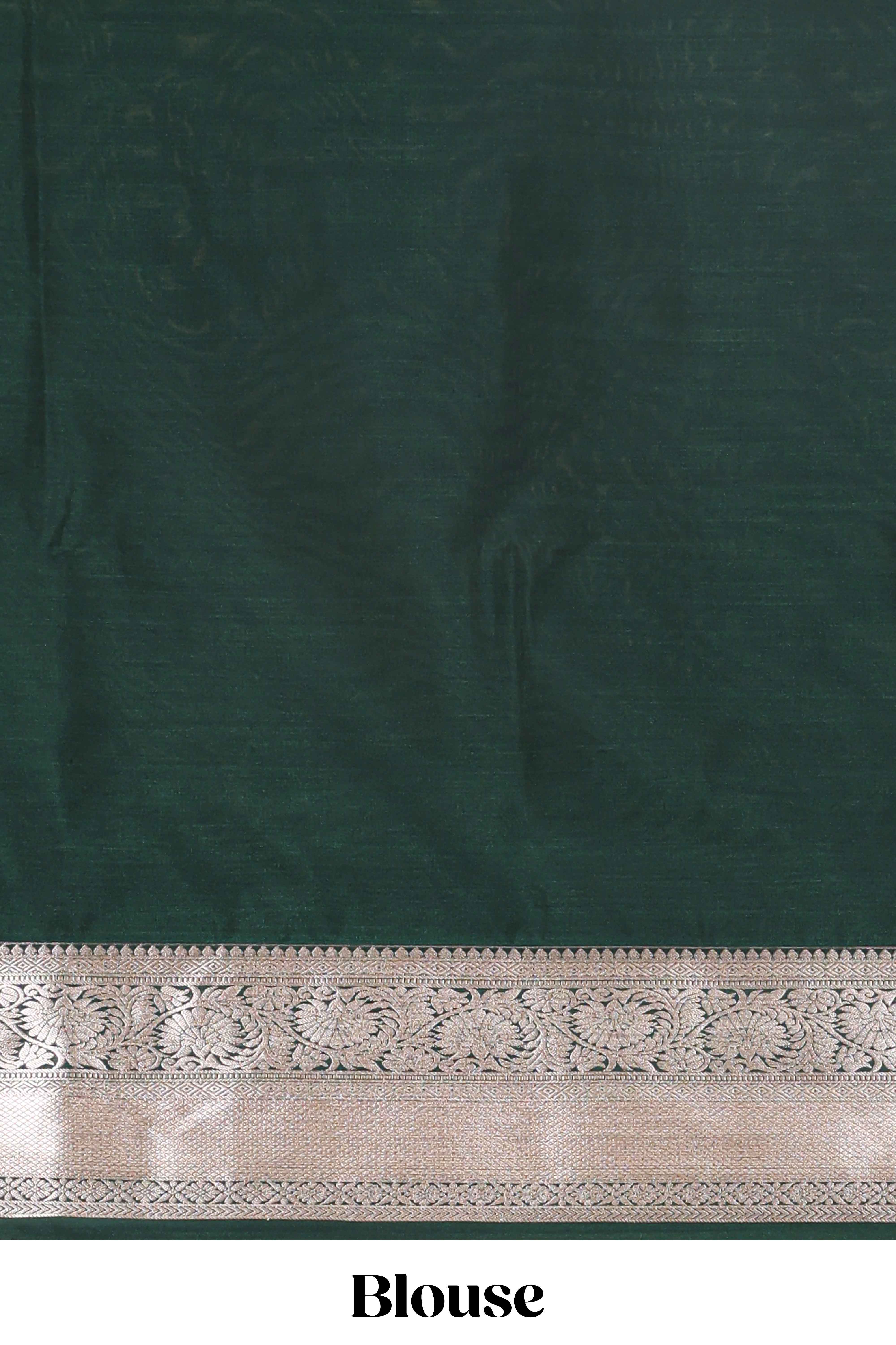 Pink checked zari buttas semi soft silk saree with contrast zari border and floral design pallu