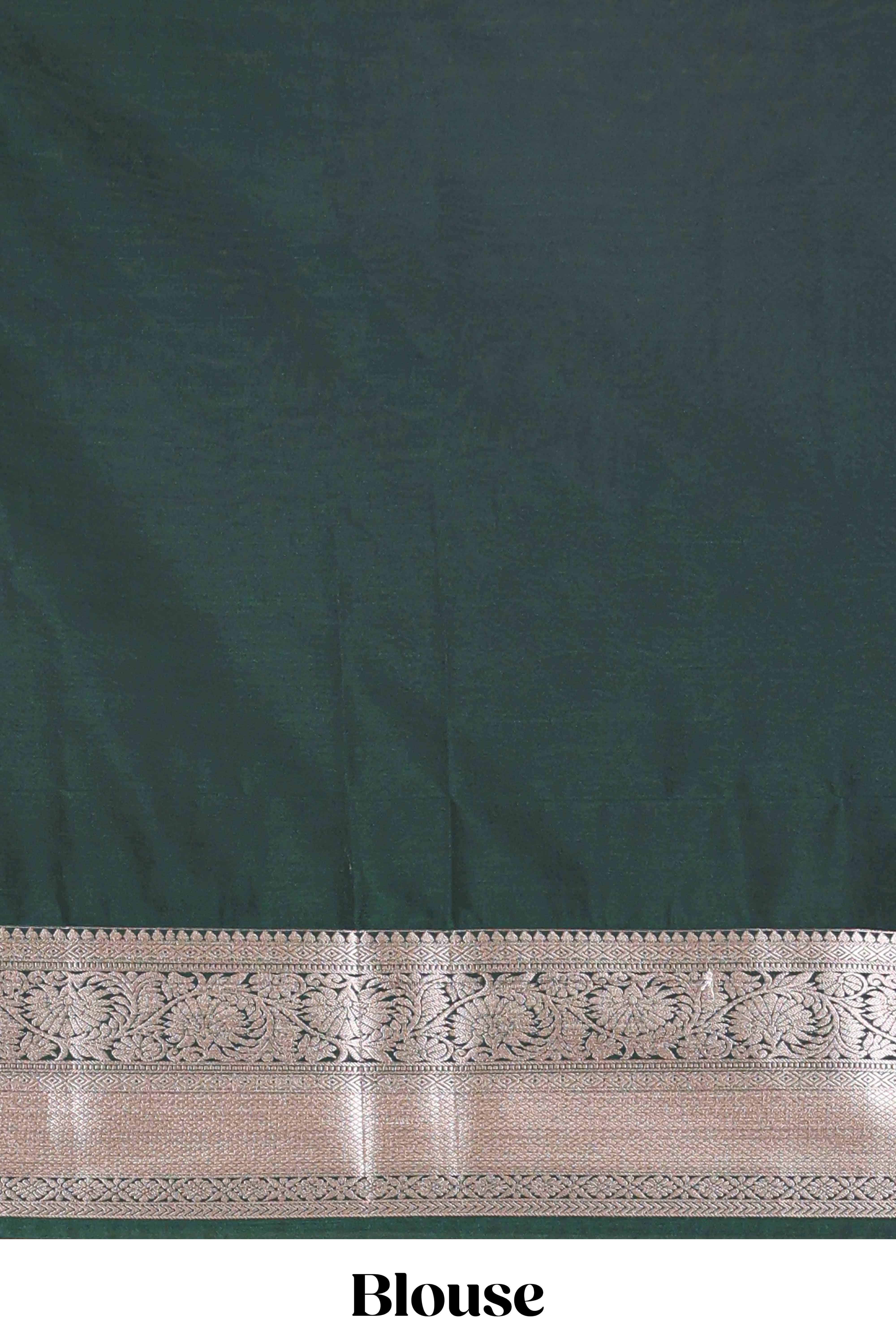 Rani pink checked zari buttas semi soft silk saree with contrast zari border and floral design pallu