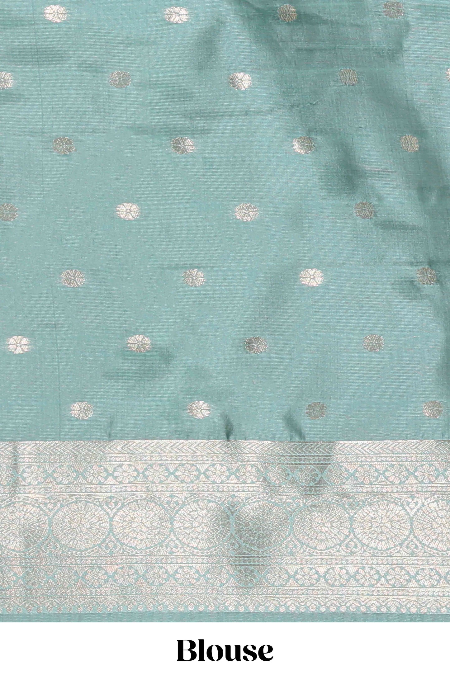 Dark brown checked floral motifs design semi soft silk saree with contrast border and blouse