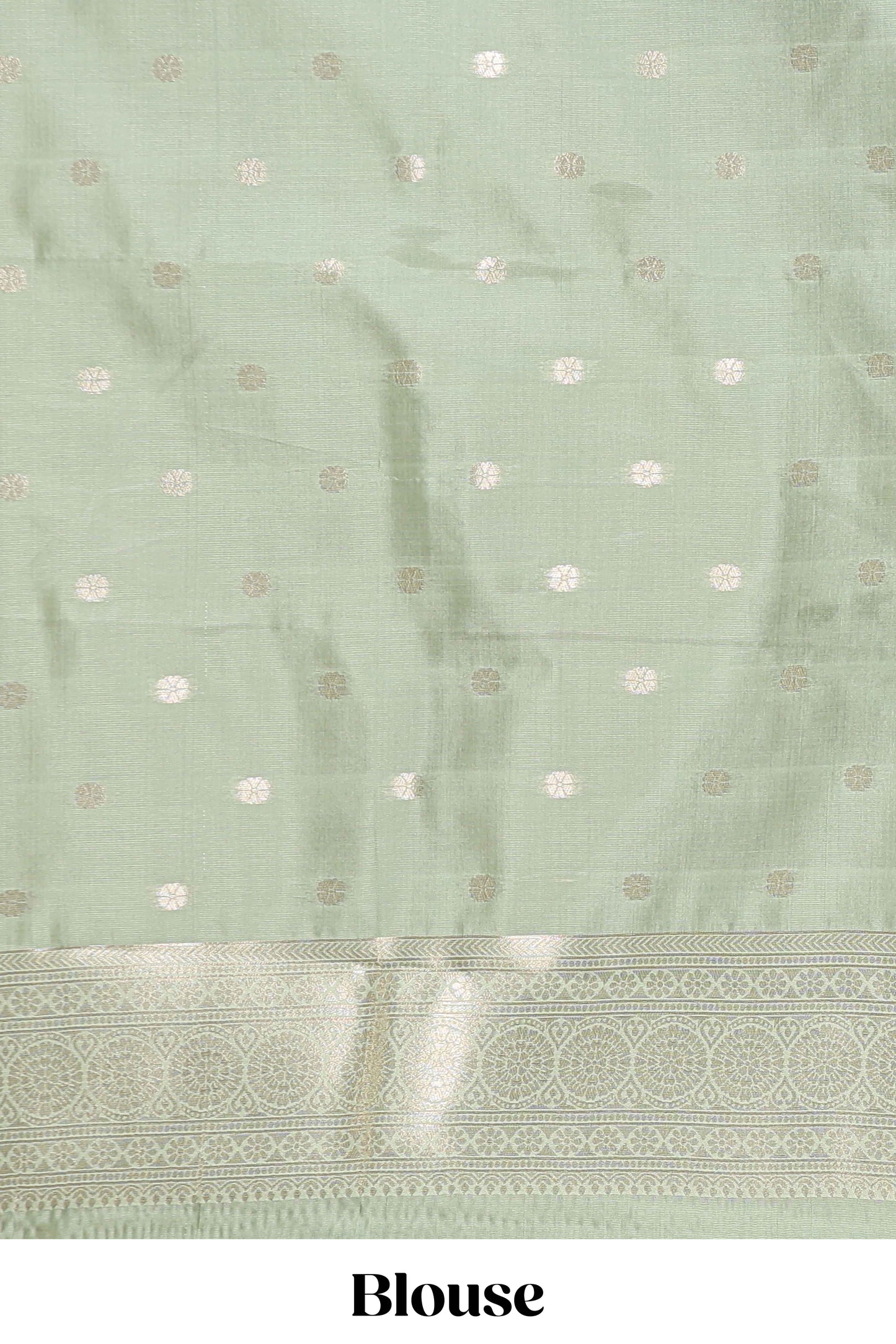 Dark brown checked floral motifs design semi soft silk saree with contrast border and blouse
