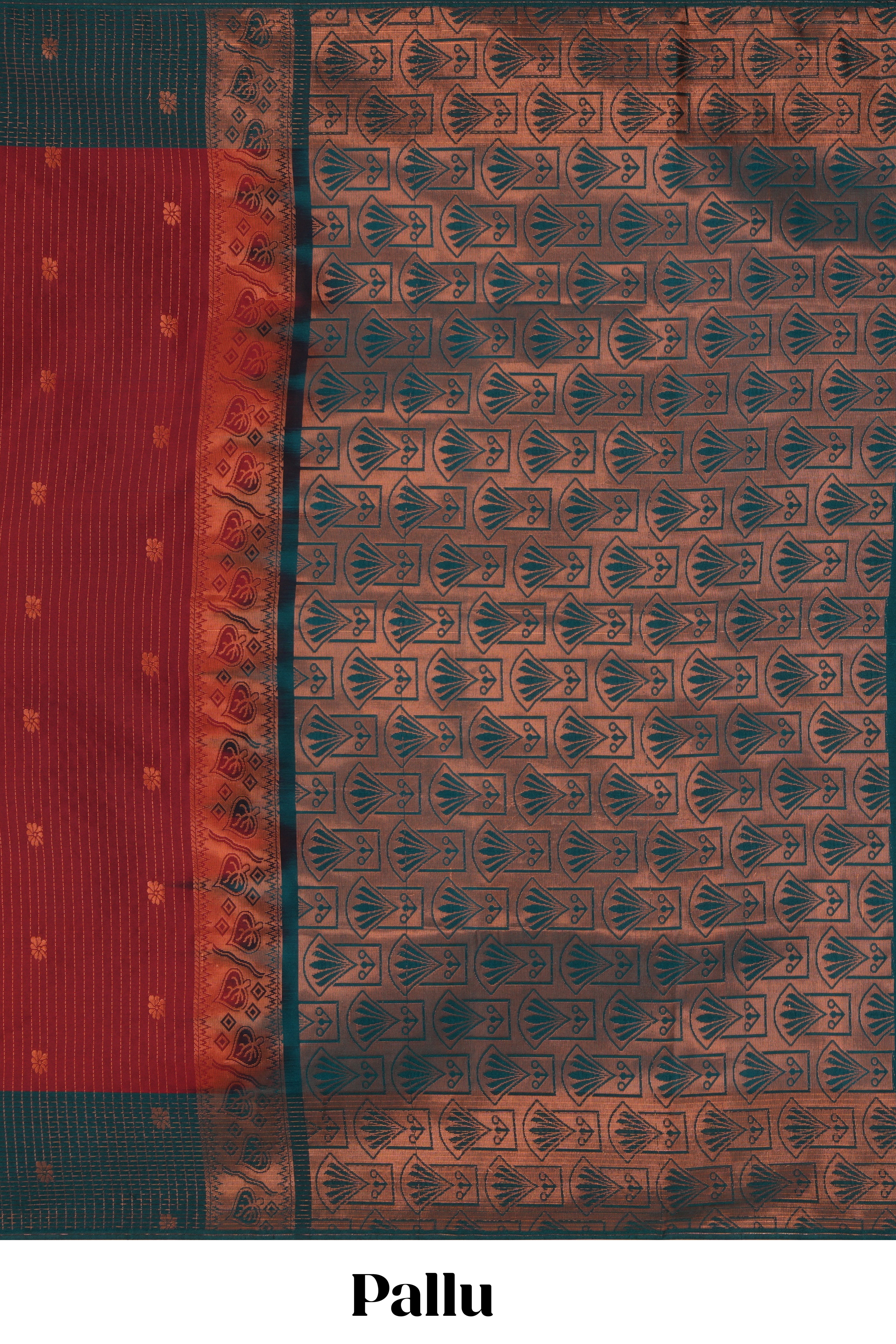 Maroon zari striped & floral motifs design semi soft silk saree with contrast zari border and plain blouse