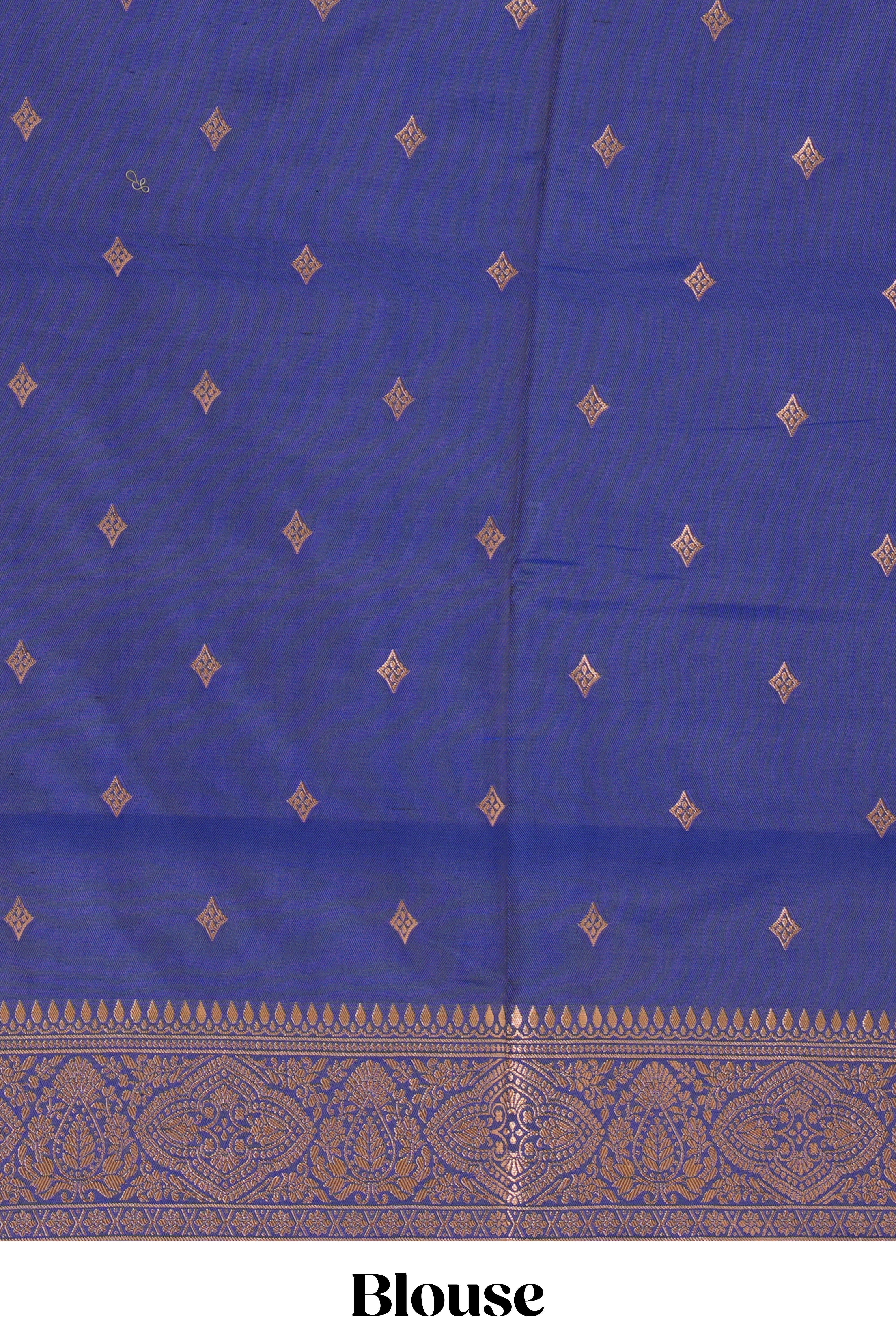 Grey zari striped motifs design semi soft silk saree with contrast border and blouse