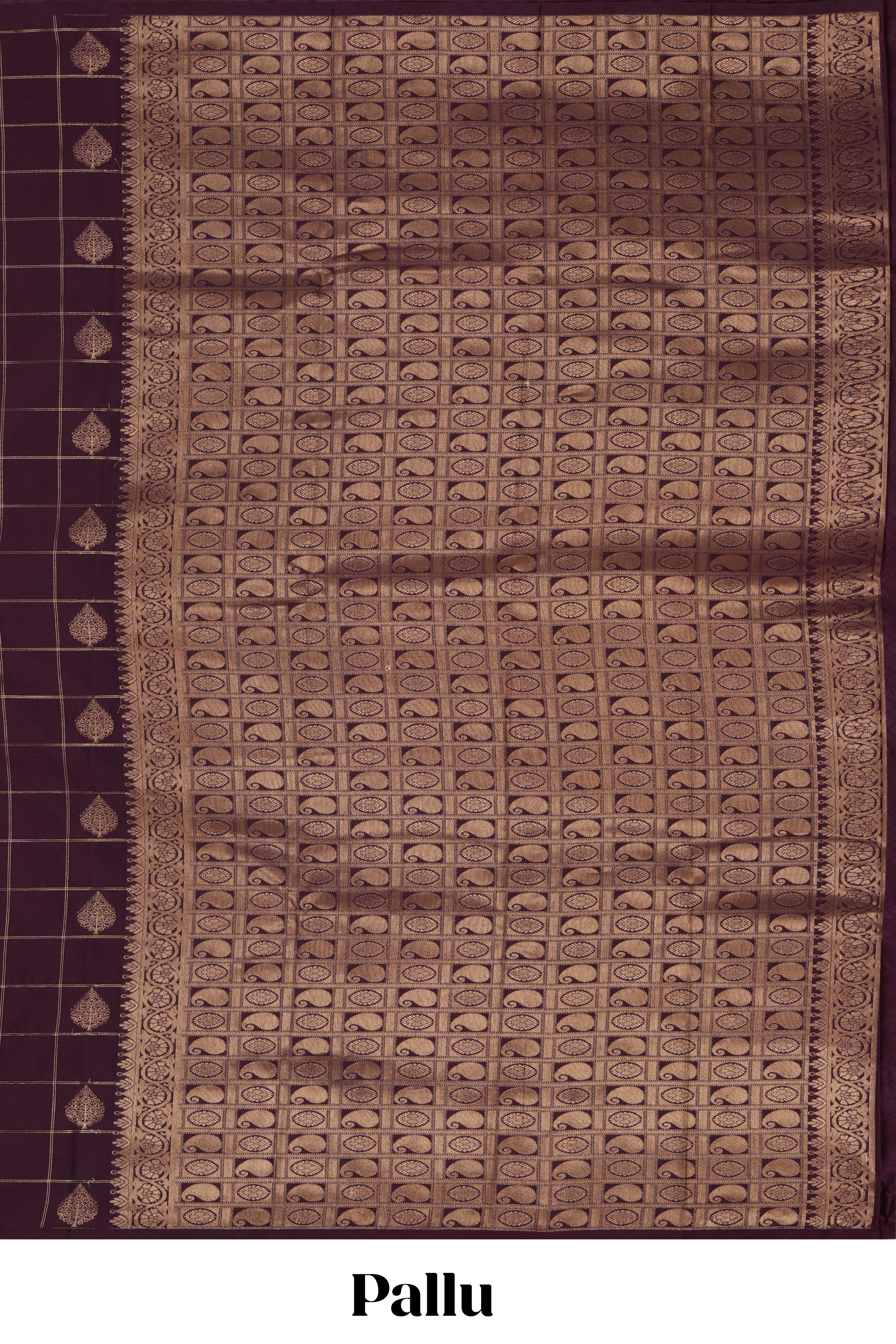 Borderless old magenta zari motifs design semi soft silk saree with matching zari blouse