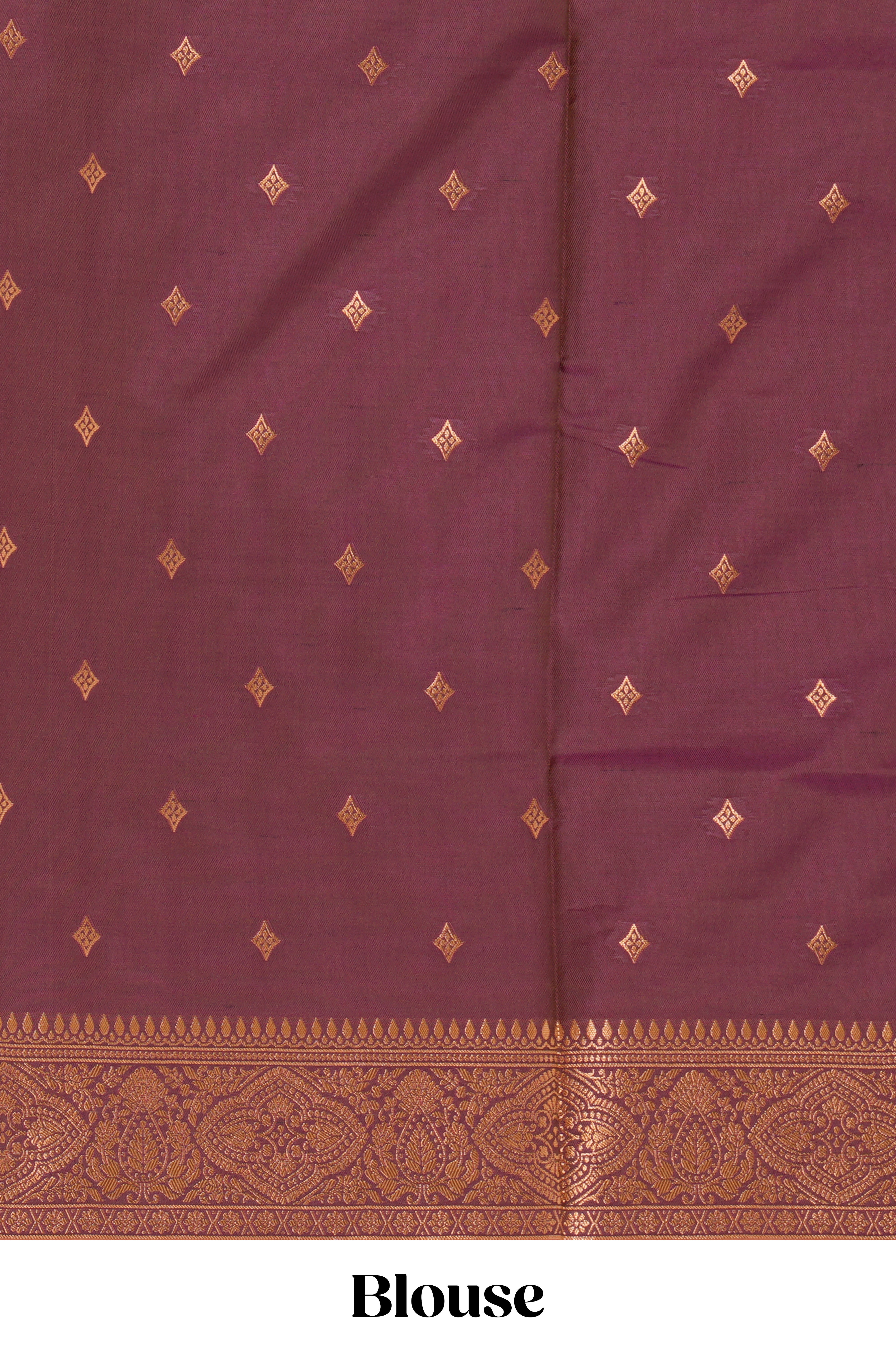 Orange striped zari motifs design semi soft silk saree with contrast zari border and motifs blouse