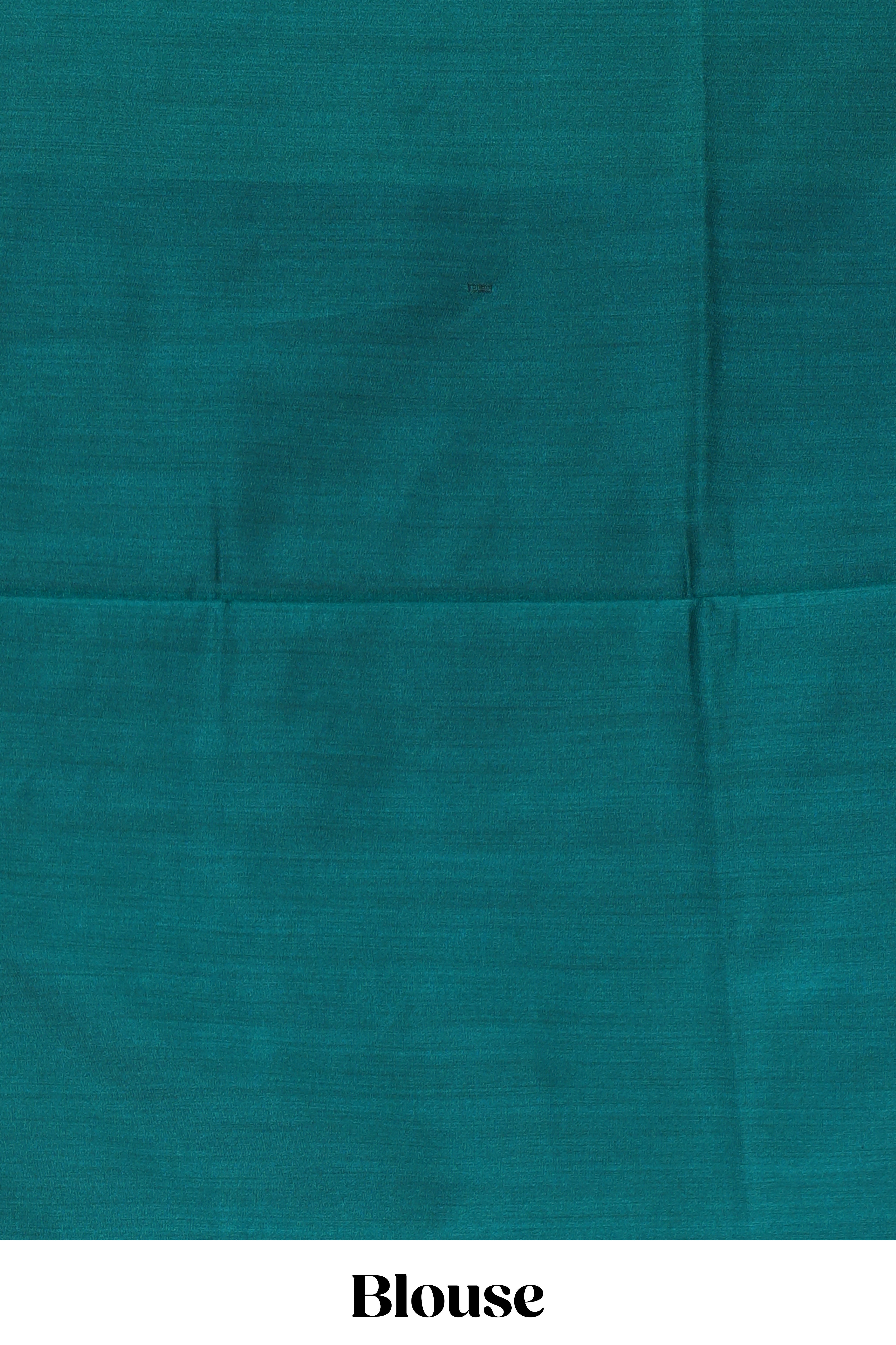 Green striped zari motifs design semi soft silk saree with contrast zari border and plain blouse