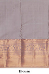 Green unique zari design kathan Silk Saree with contrast zari border and zari blouse