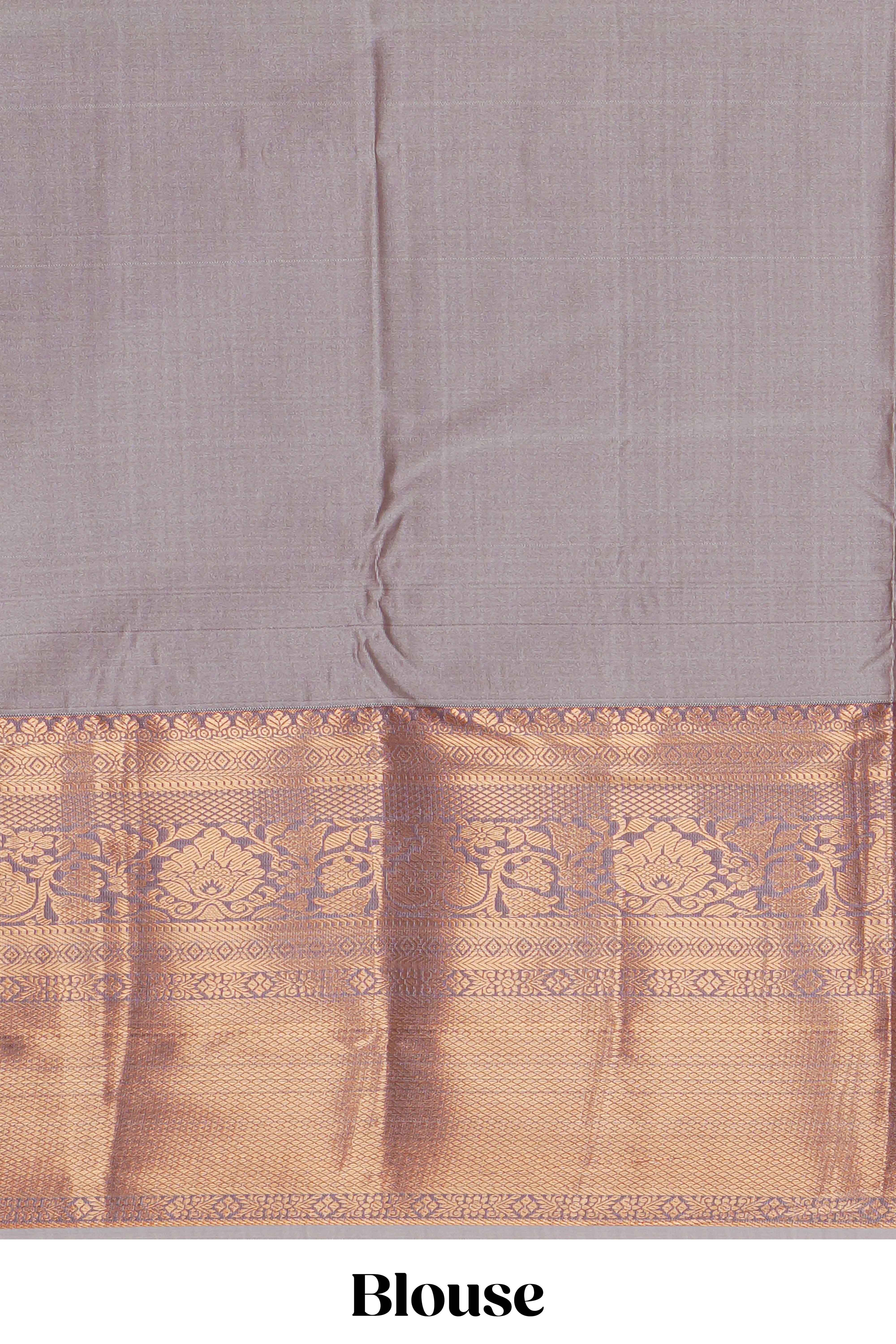 Green unique zari design kathan Silk Saree with contrast zari border and zari blouse