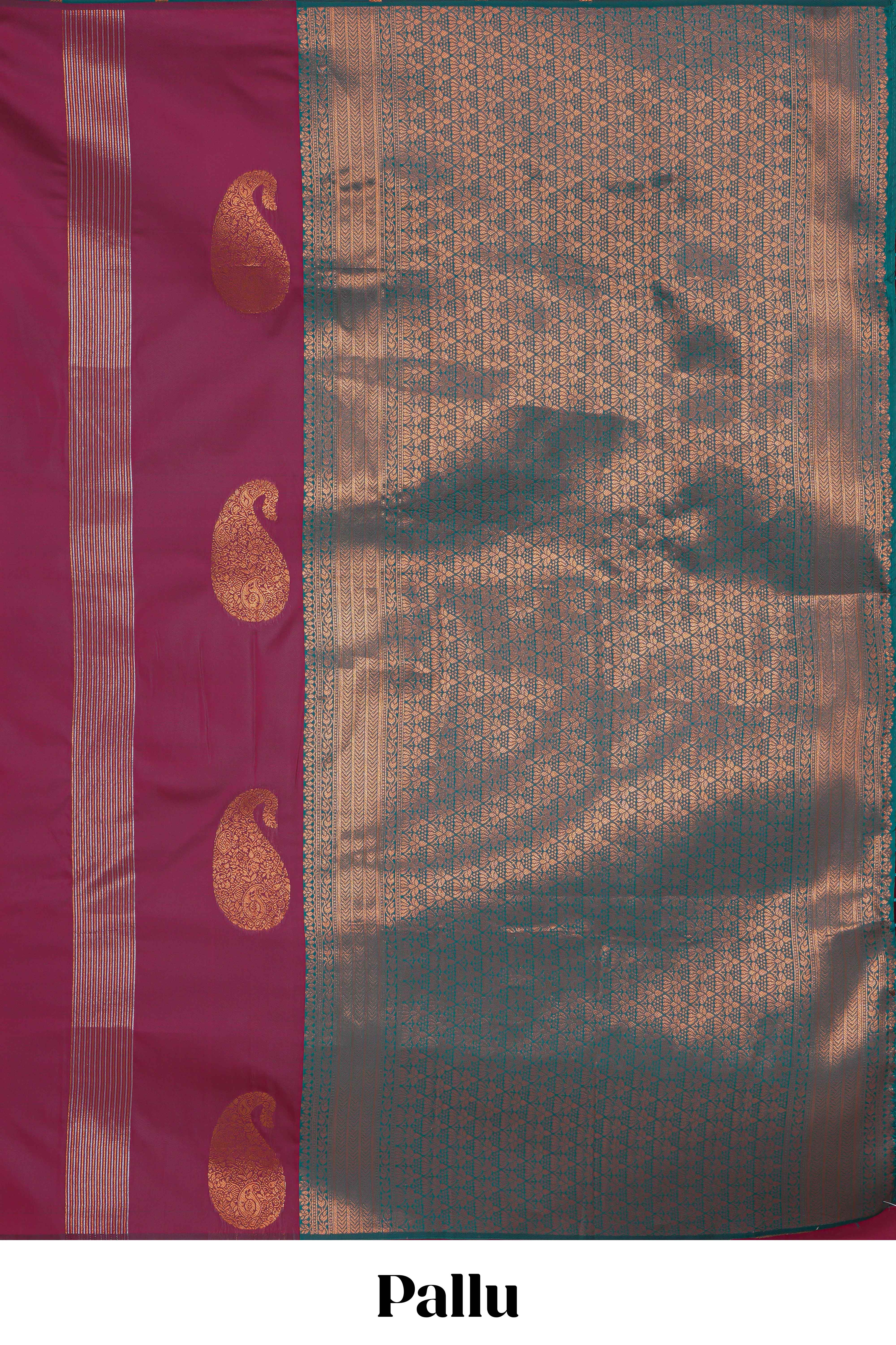 Borderless maroon striped motifs design semi soft silk saree with contrast pallu and zari motifs blouse