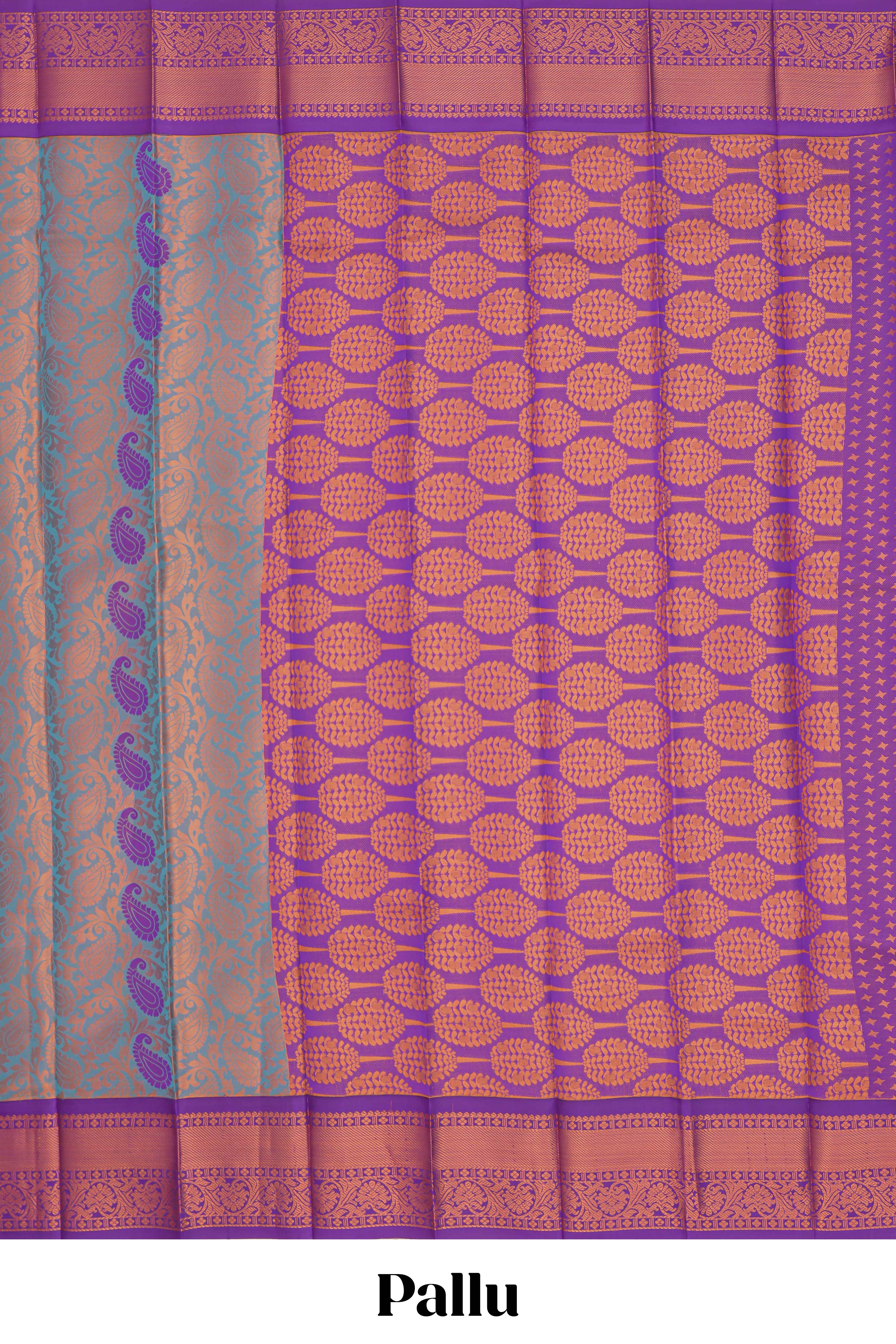 Blue floral motifs design semi soft silk saree with contrast border and blouse