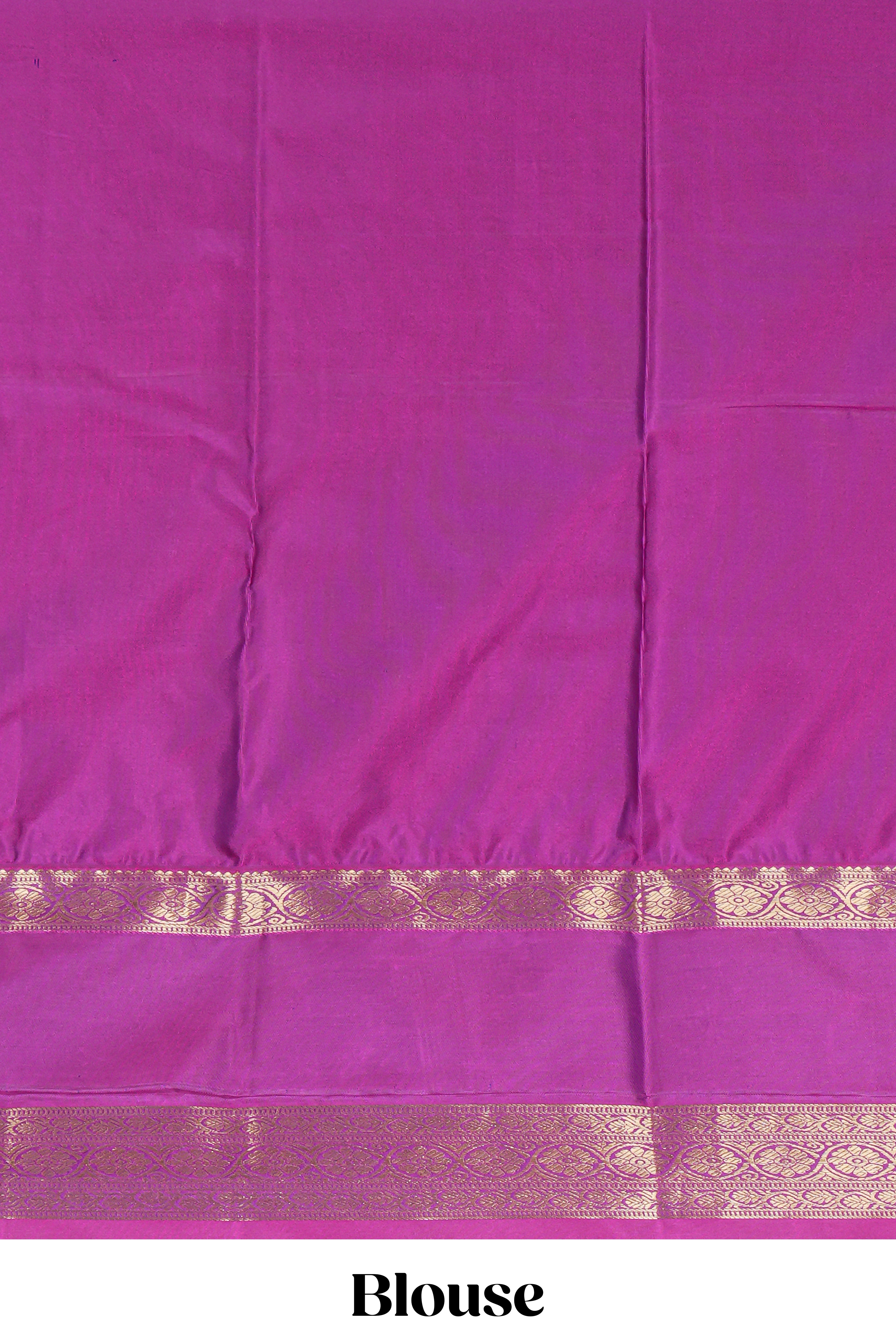 Dark violet floral zari motifs design semi soft silk saree with contrast zari border and blouse