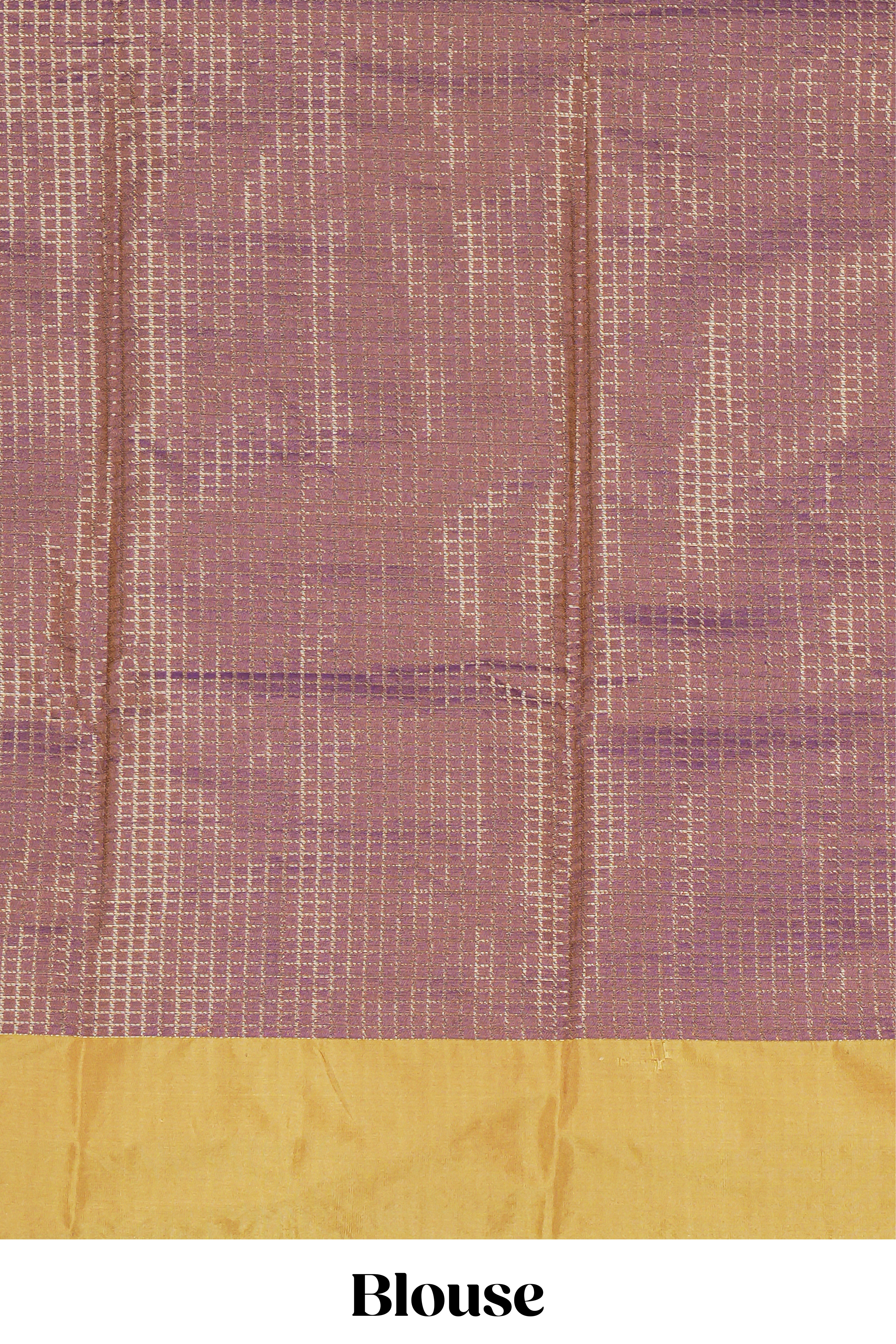Violet striped leaf zari motifs design semi soft silk saree with contrast zari border and blouse