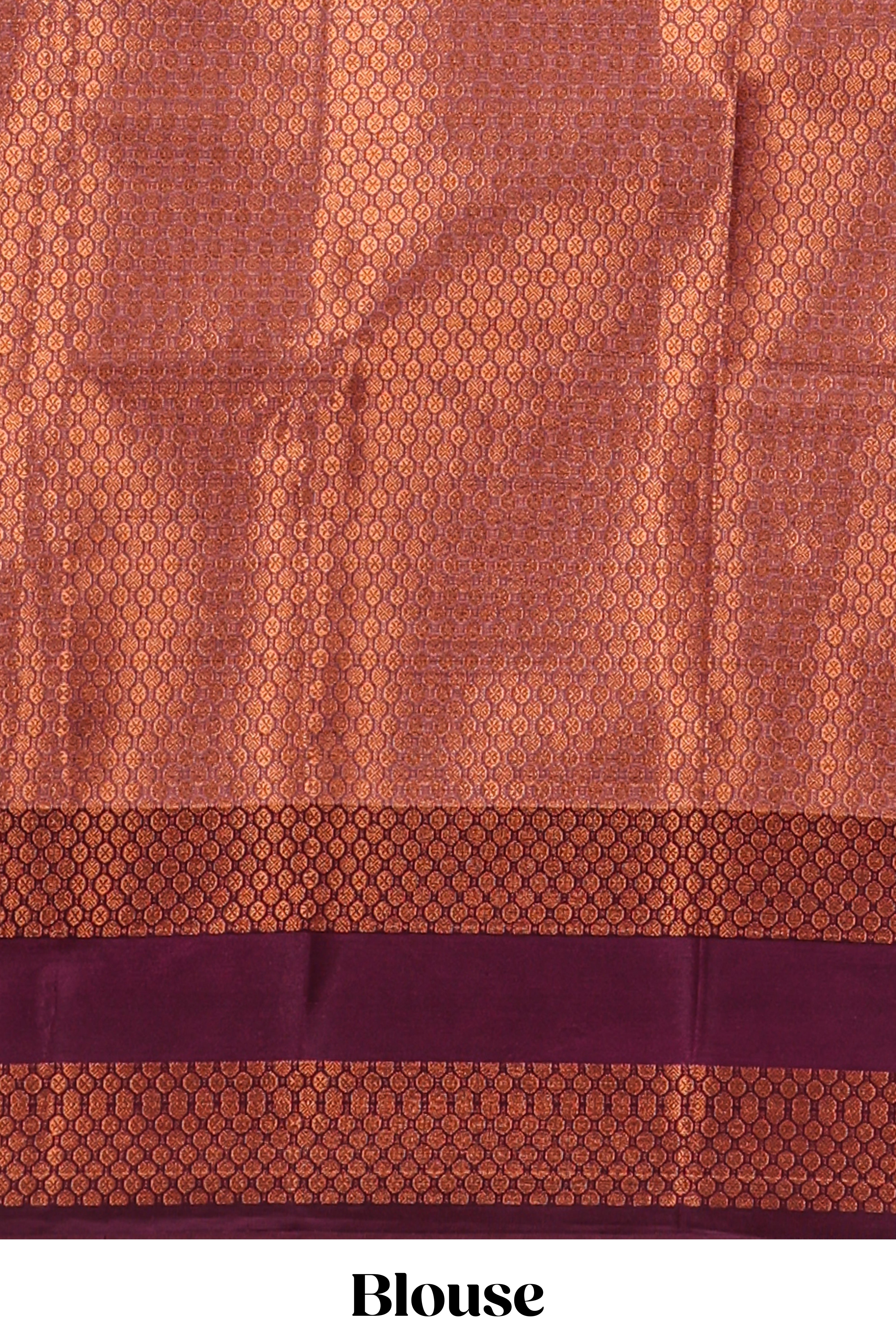 Lavender checked zari motifs design semi soft silk saree with contrast border and zari blouse