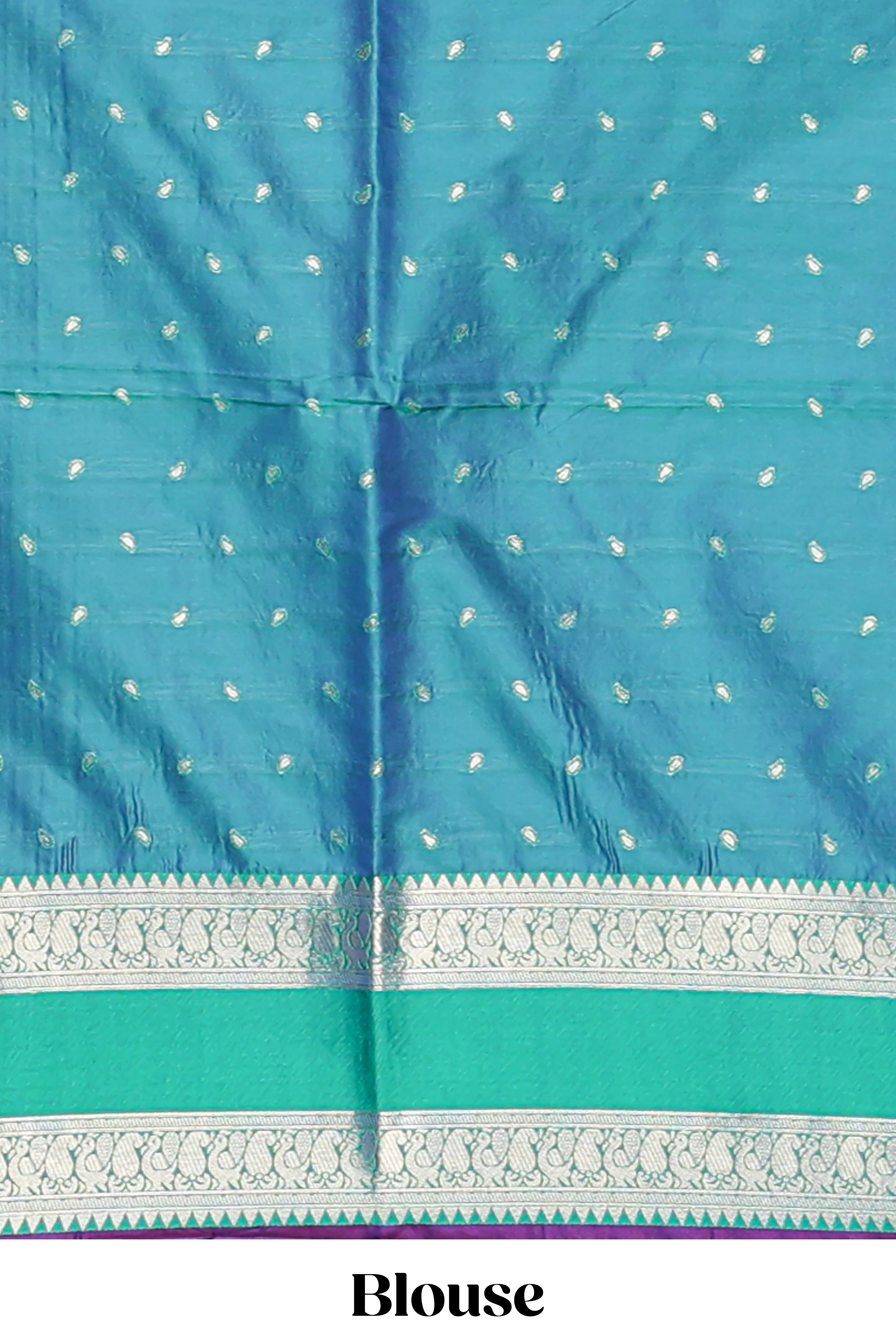 Violet Semi Soft Silk Saree delicate butta motifs with contrasting pallu elegant zari border along with contrast buttas blouse