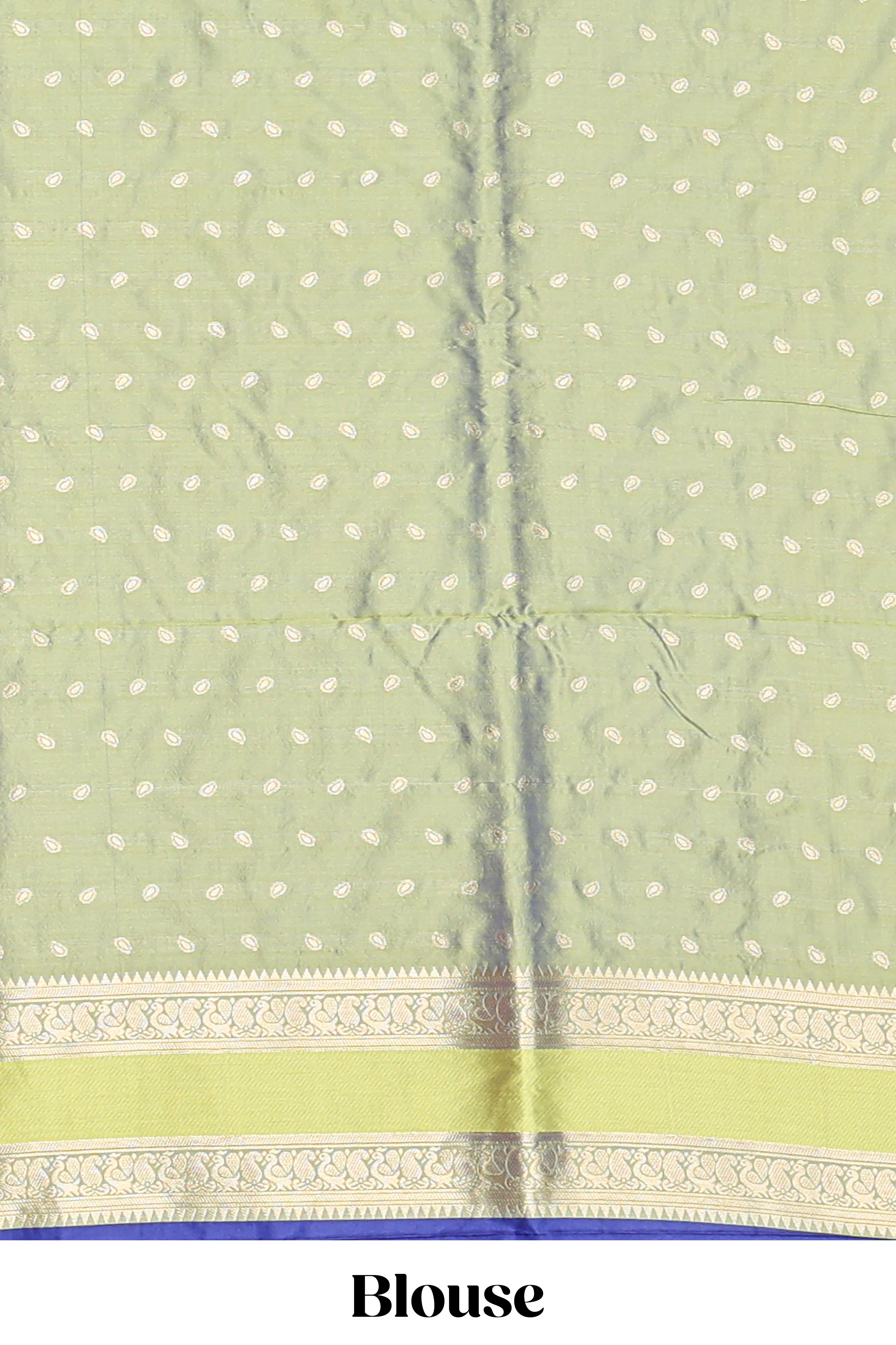 Royal blue Semi Soft Silk Saree delicate butta motifs with contrasting pallu elegant zari border along with contrast buttas blouse
