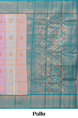 Multi color checked floral design motifs semi soft silk saree with contrast border and blouse