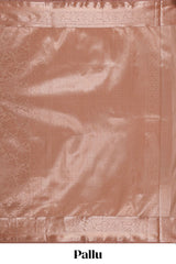 Sandel Color Tissue Silk Saree withZari Weaving Body and Border along with Matching Blouse