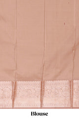 Sandel Color Tissue Silk Saree withZari Weaving Body and Border along with Matching Blouse