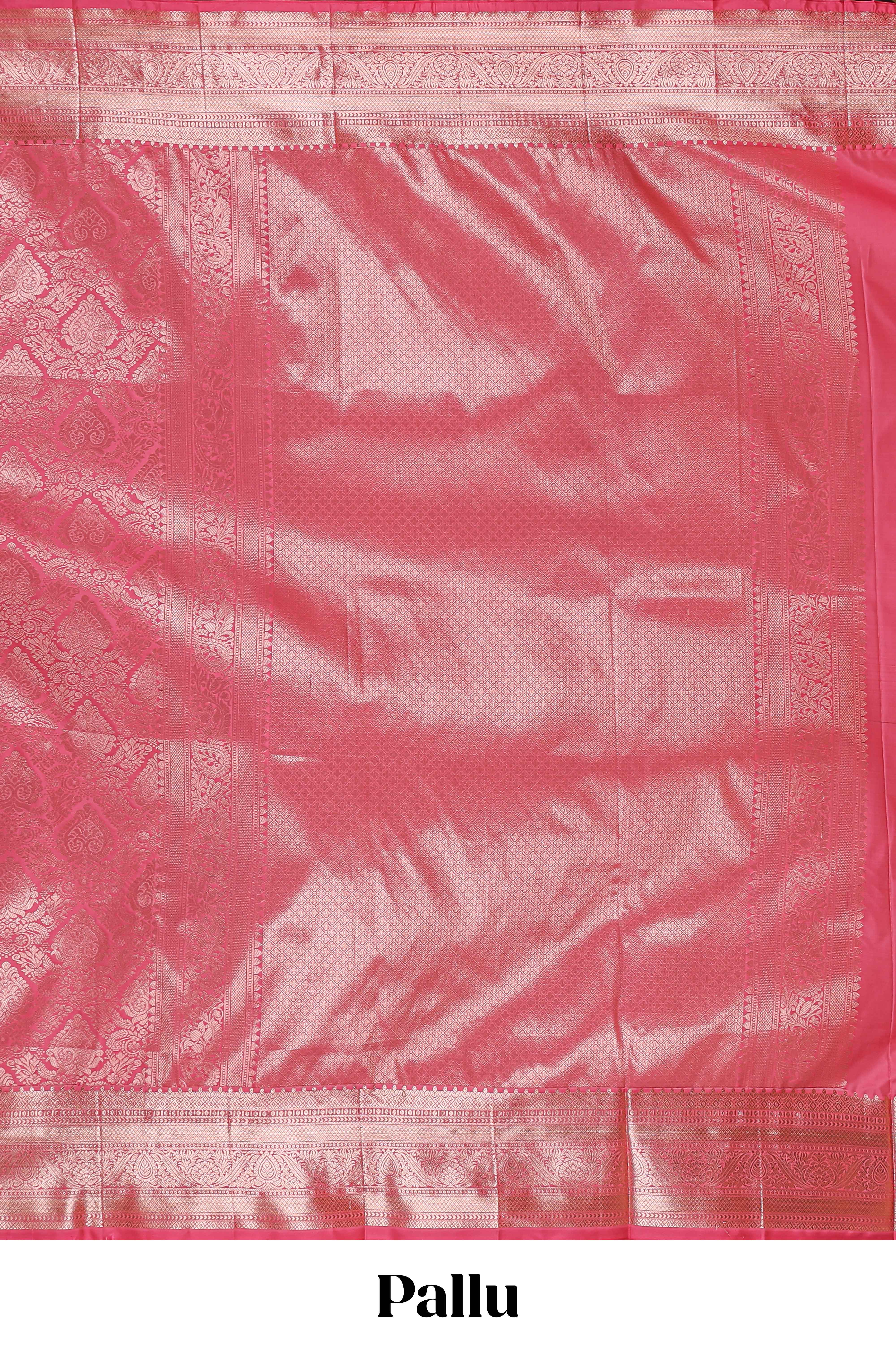 Pink Color Tissue Silk Saree withZari Weaving Body and Border along with Matching Blouse