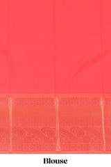 Turmeric Yellow Color Tissue Silk Saree withZari Checks Weaving Body and Contrast Border along with Contrast Blouse