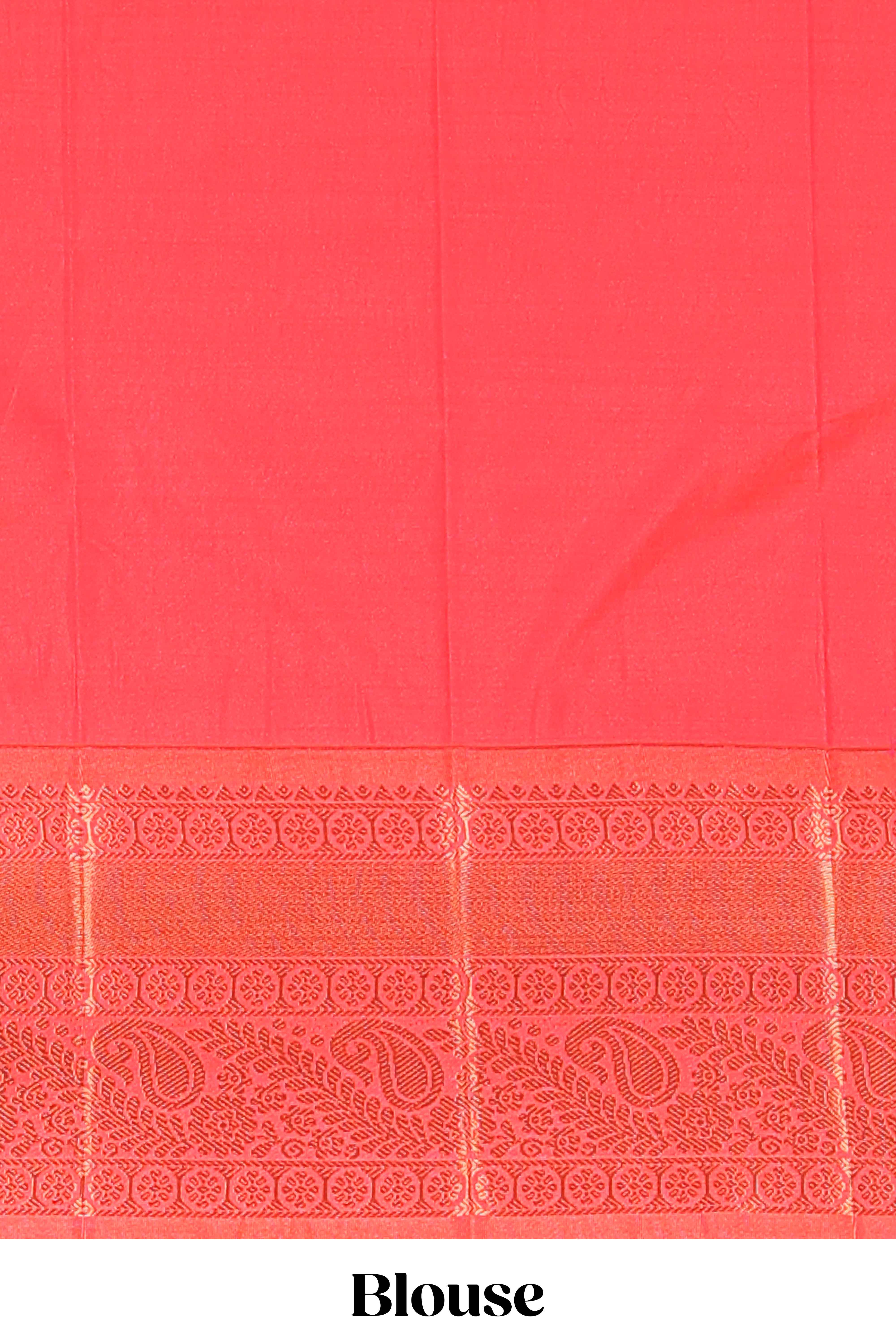 Turmeric Yellow Color Tissue Silk Saree withZari Checks Weaving Body and Contrast Border along with Contrast Blouse