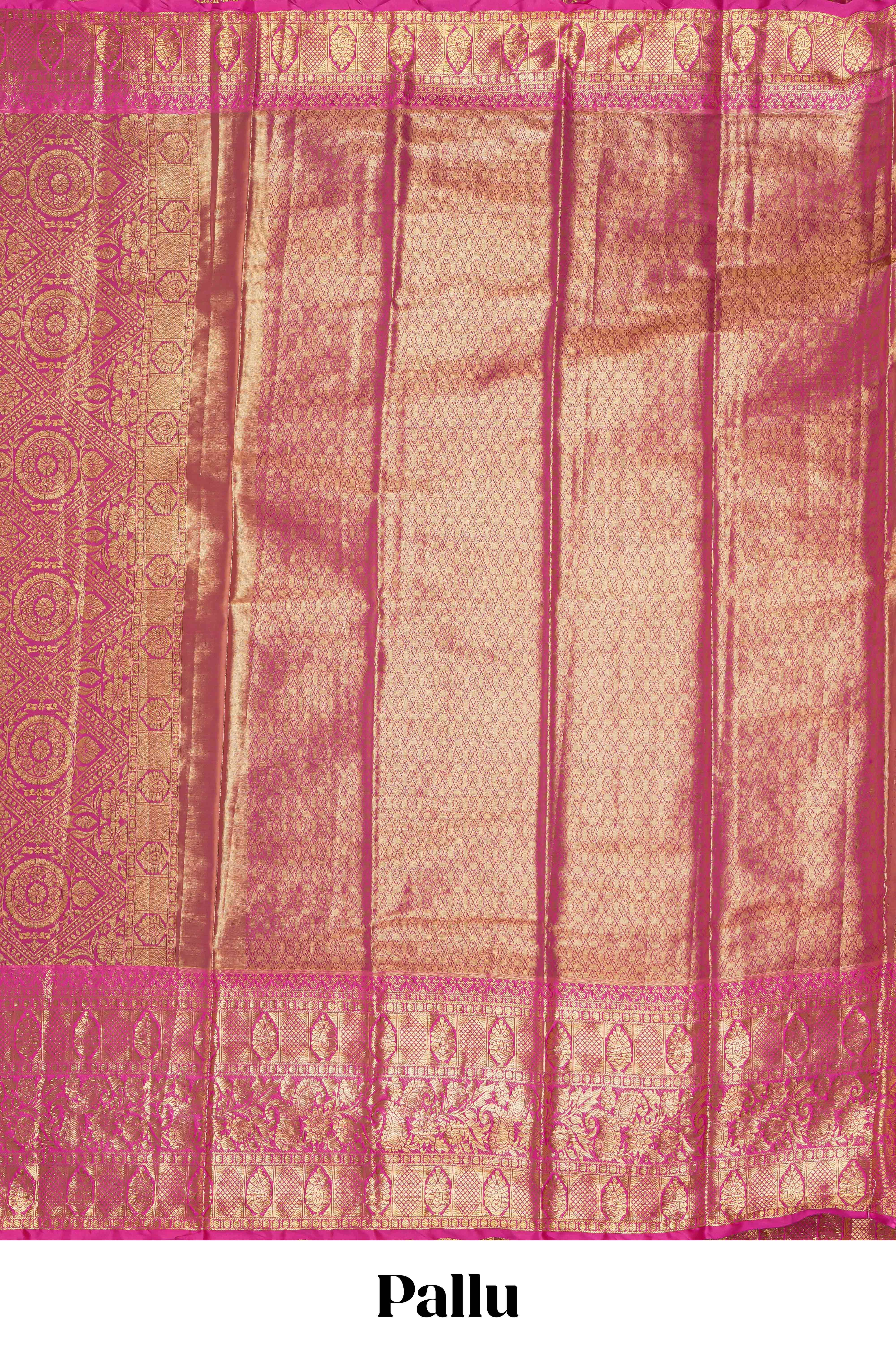 Mustard plain design tissue saree with contrast zari border and blouse