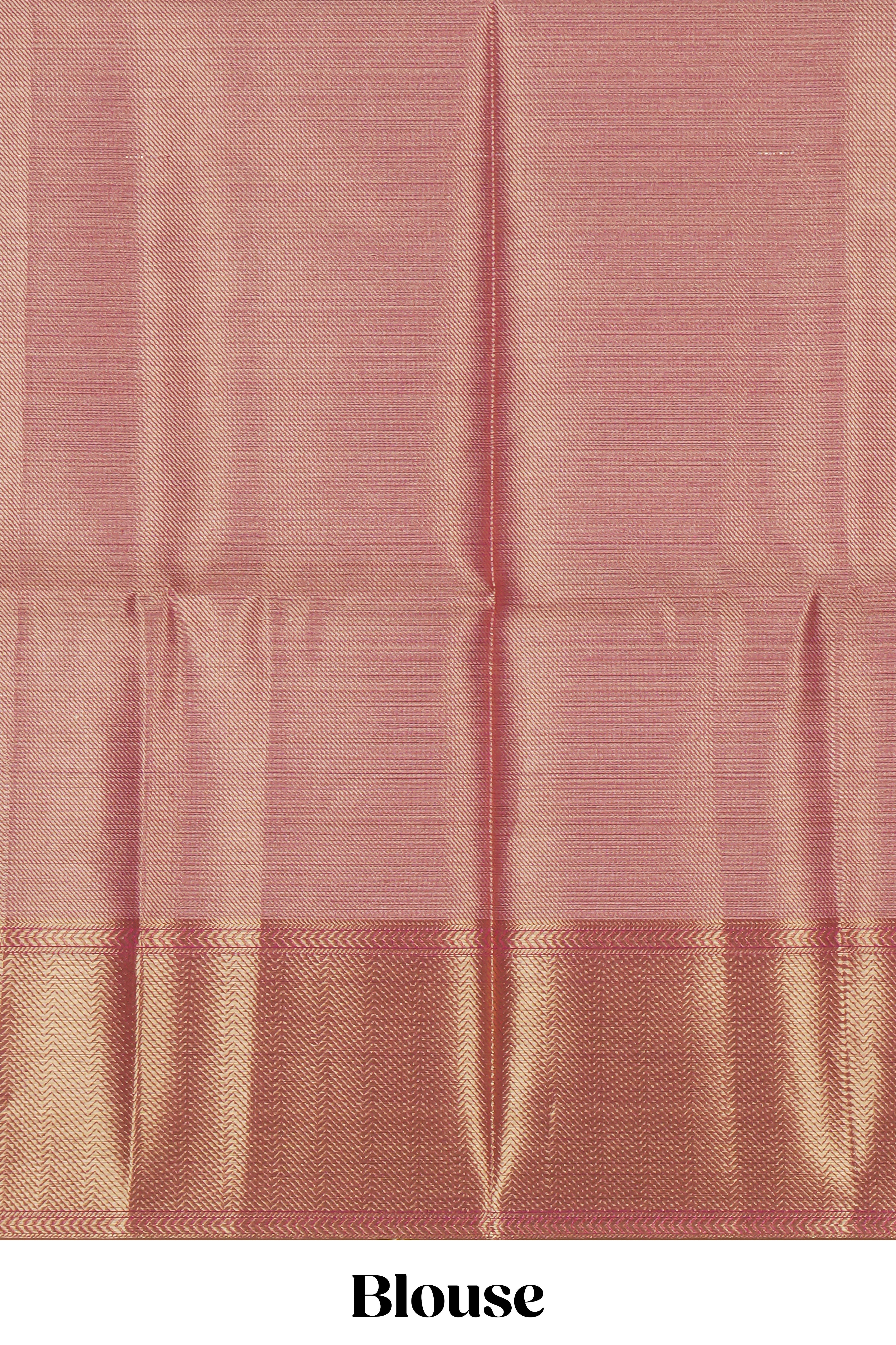 Pink geometric zari design art tissue saree with self zari border and matching blouse