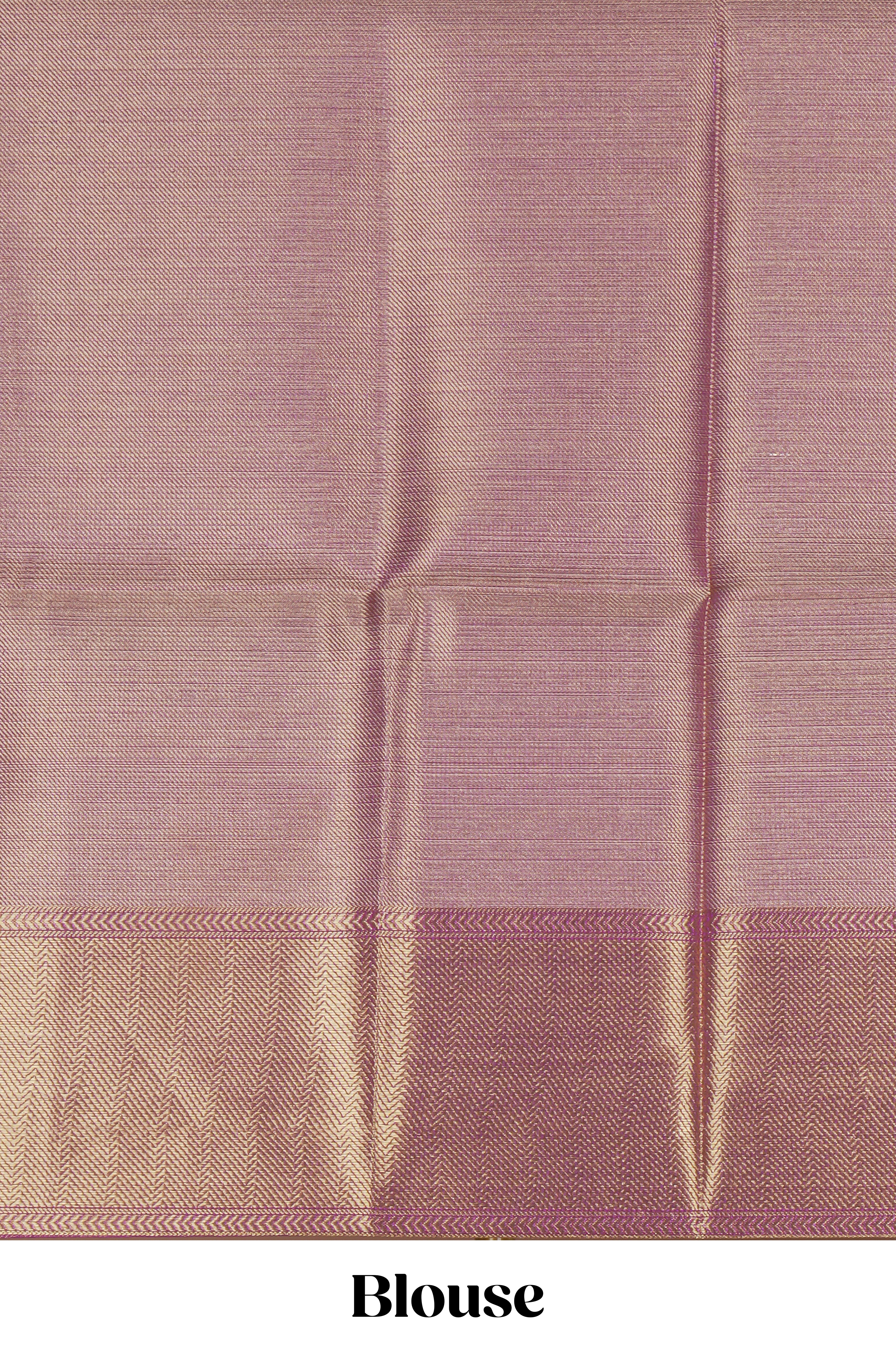 Magenta checked floral motifs design art tissue saree with self zari border and matching blouse