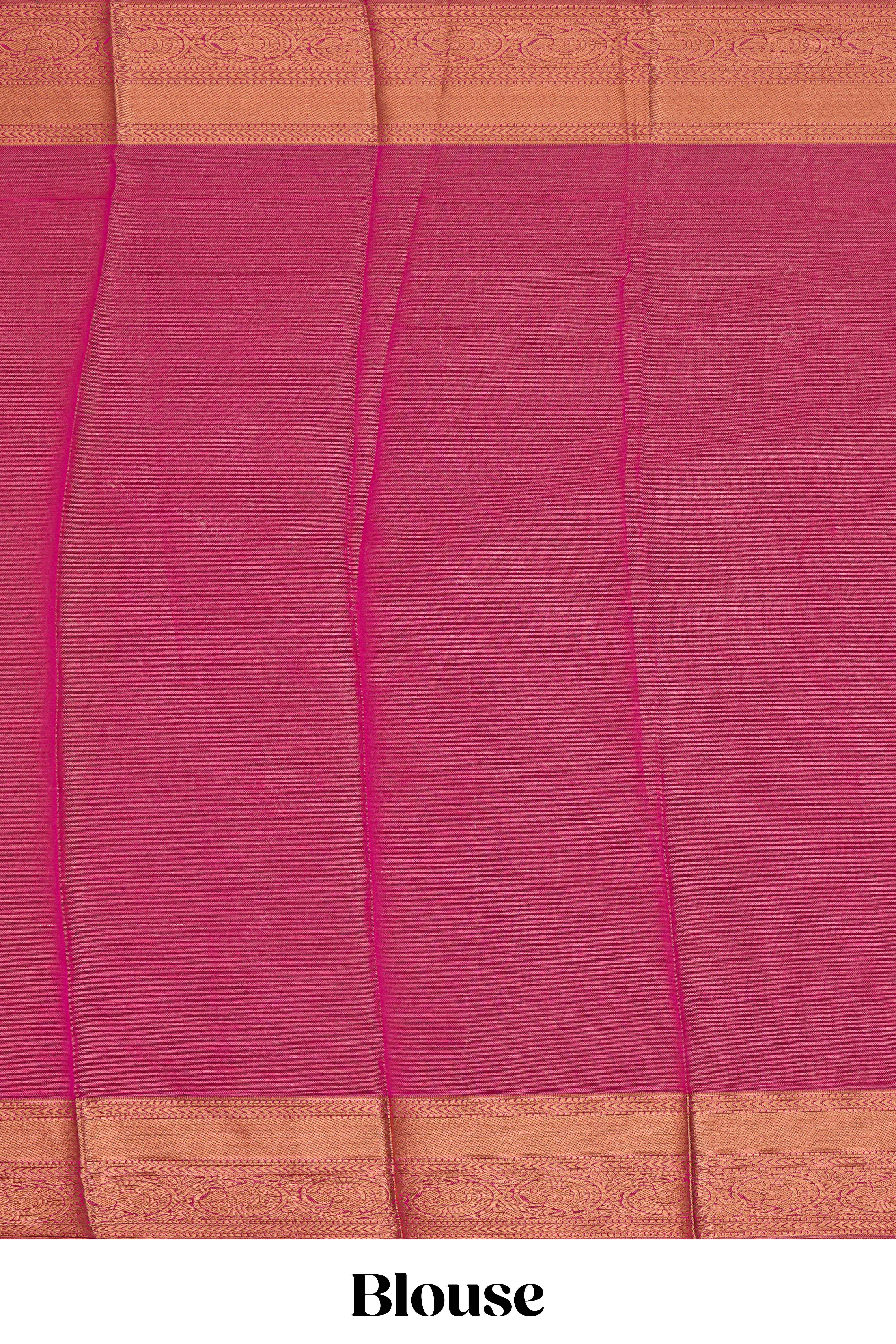 Mustard yellow stripes design tissue saree with contrast border and pallu