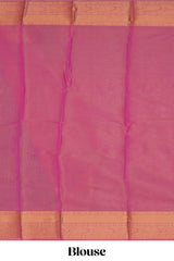 Dim grey stripes design tissue saree with contrast border and blouse