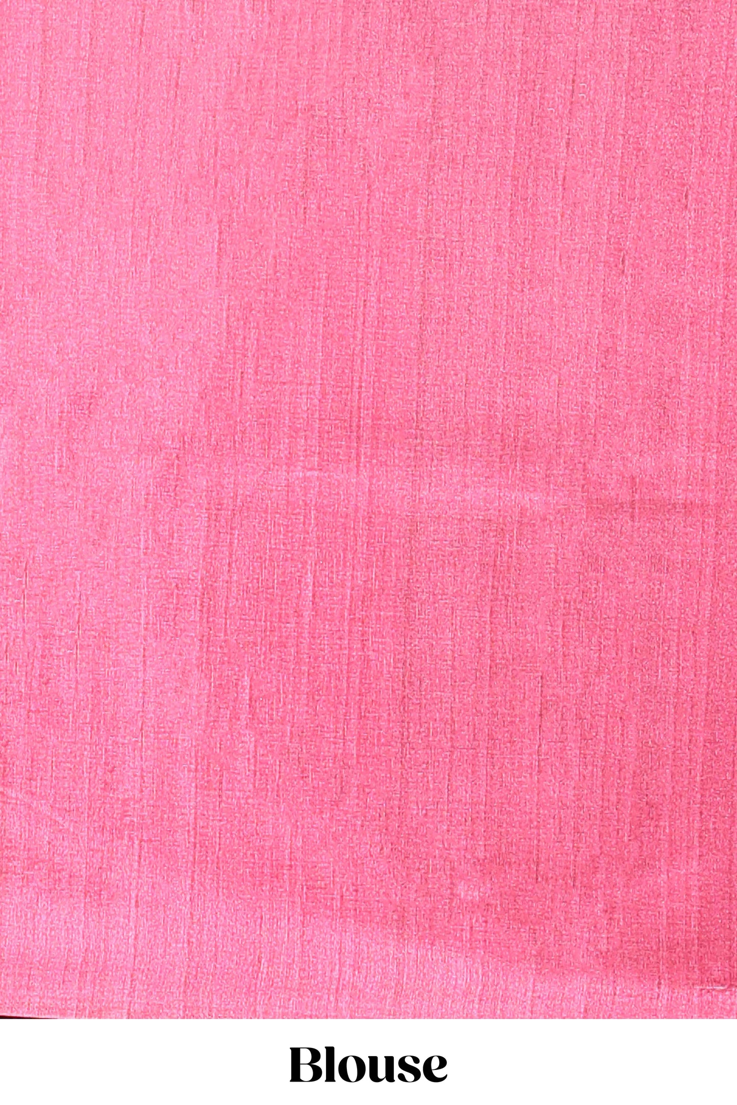 Borderless pink block stripes ikkat style tussar saree with self pallu and matching blouse