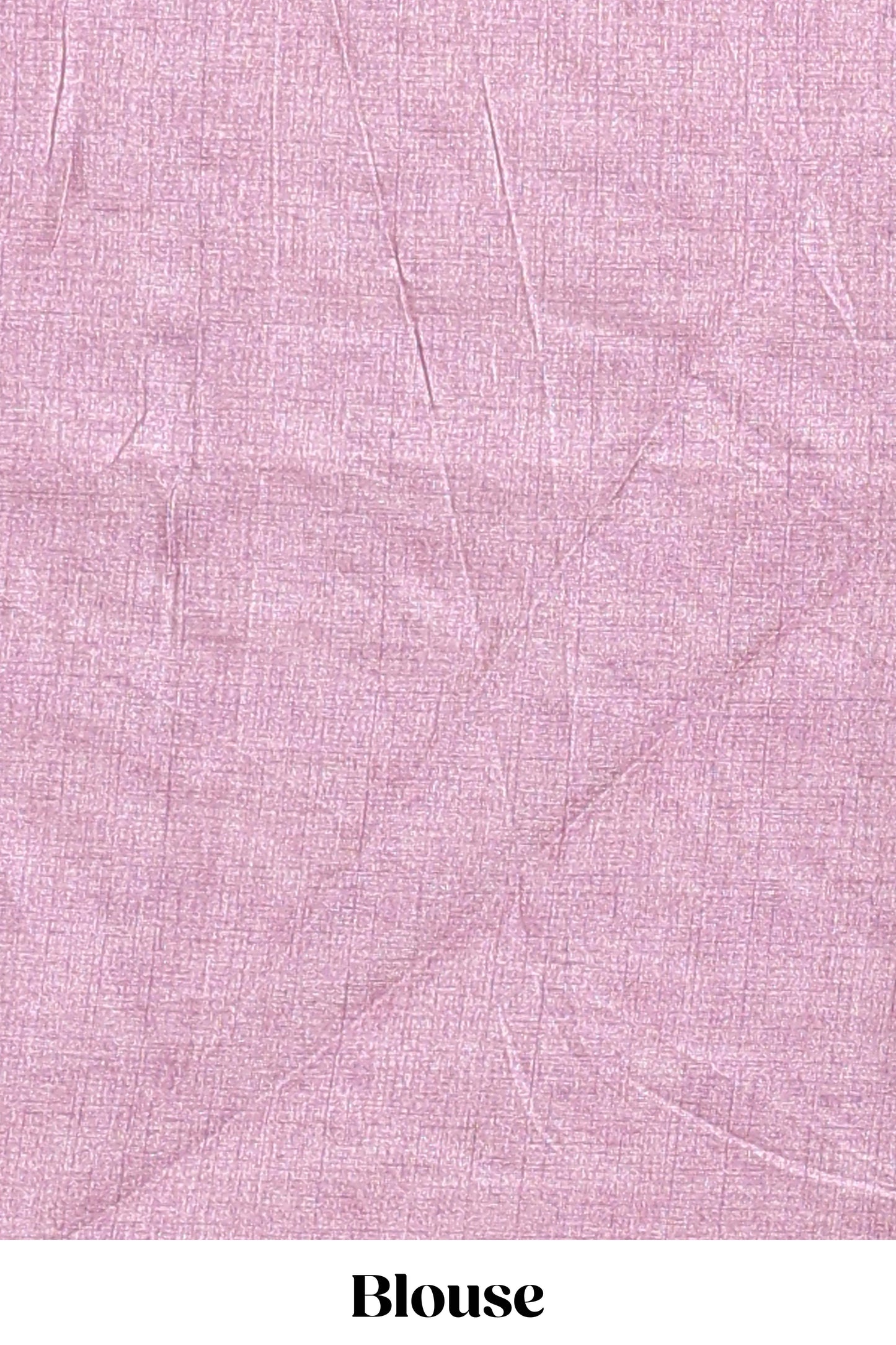 Borderless pink floral motifs art tussar saree with matching blouse and floral design pallu