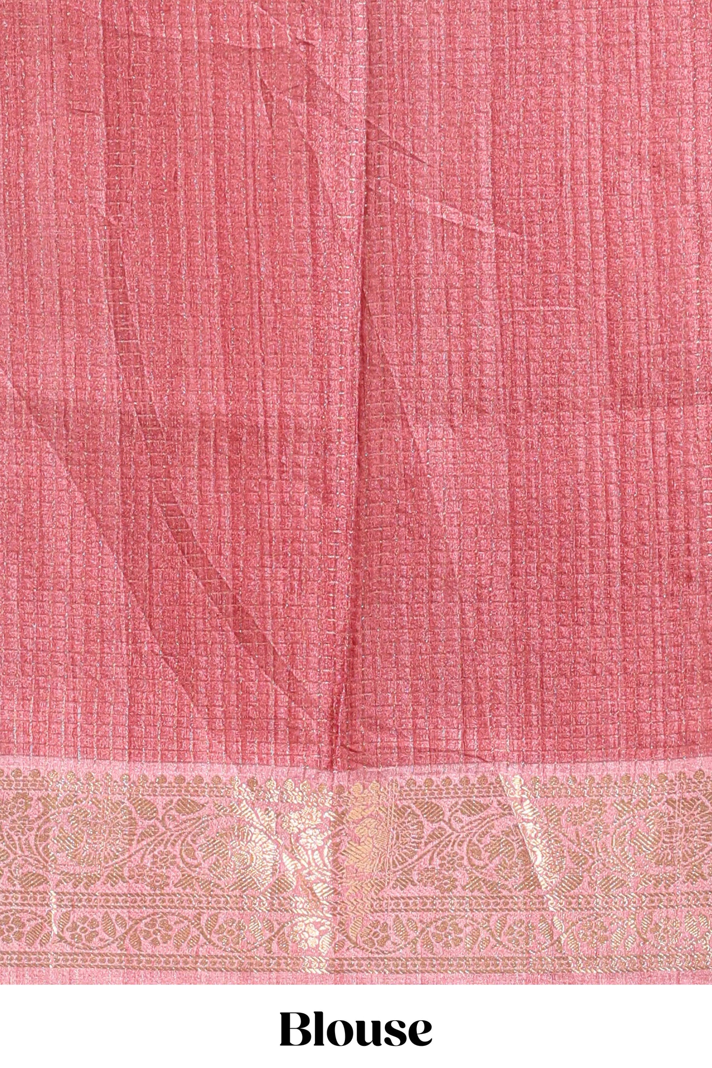 Maroon checked madhubani style tussar saree with contrast zari border and matching blouse