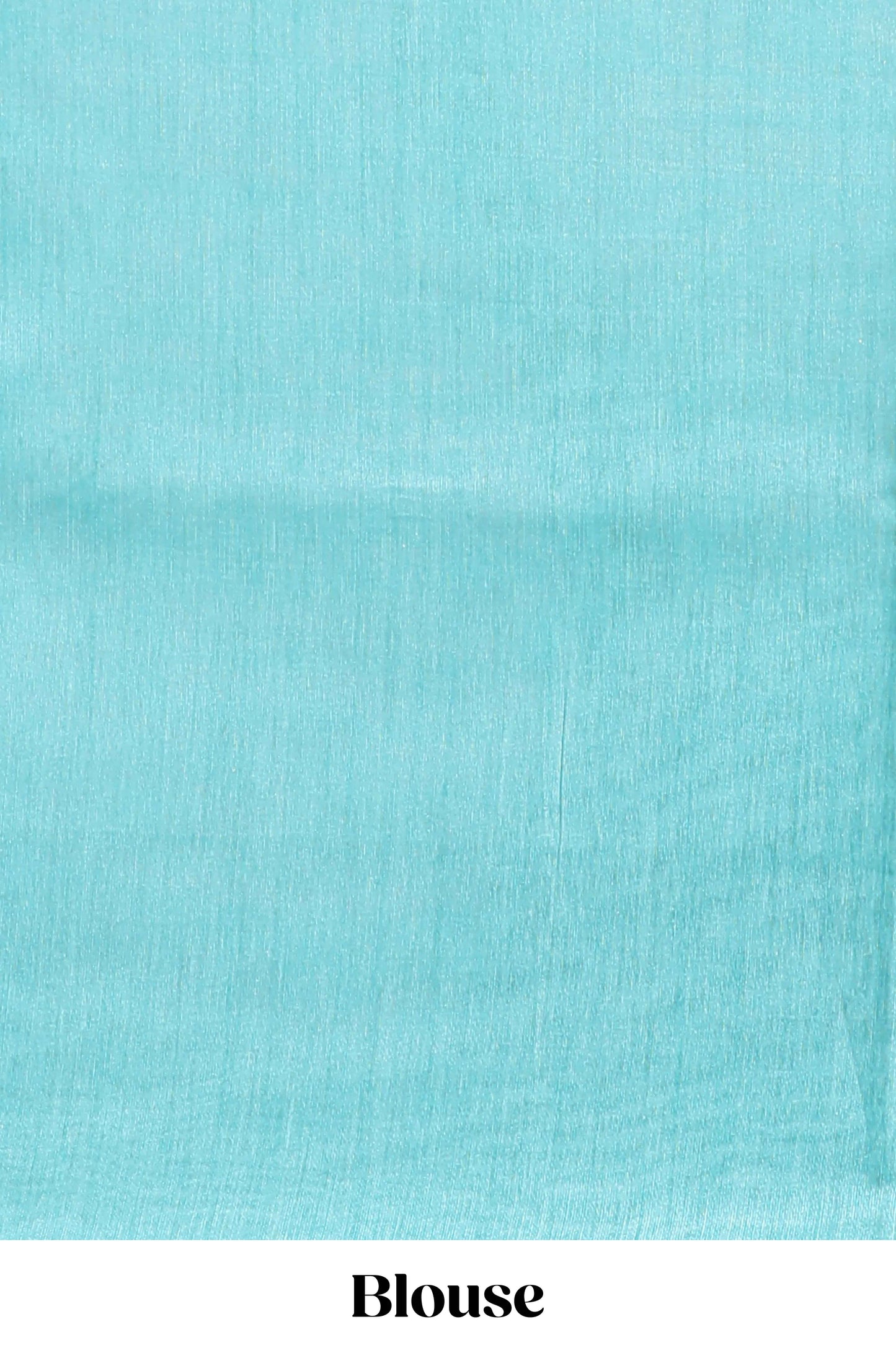 Borderless blue floral design semi tussar saree with self pallu and blouse