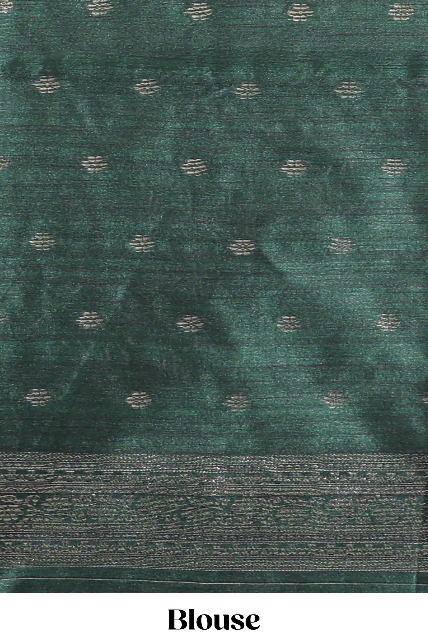 Borderless maroon floral design semi tussar saree with contrast pallu and blouse