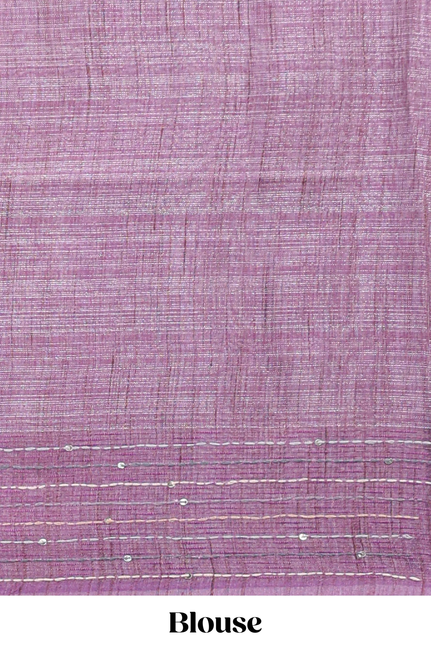 Grey floral design semi tussar saree with contrast lavender border and printed pallu