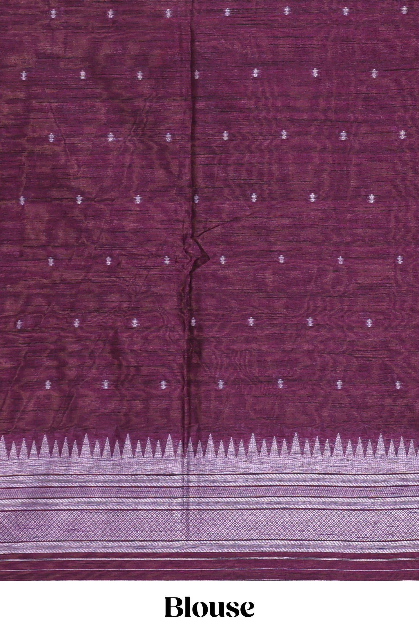 Lavender ikkat motifs design semi tussar saree with contrast border and striped blouse