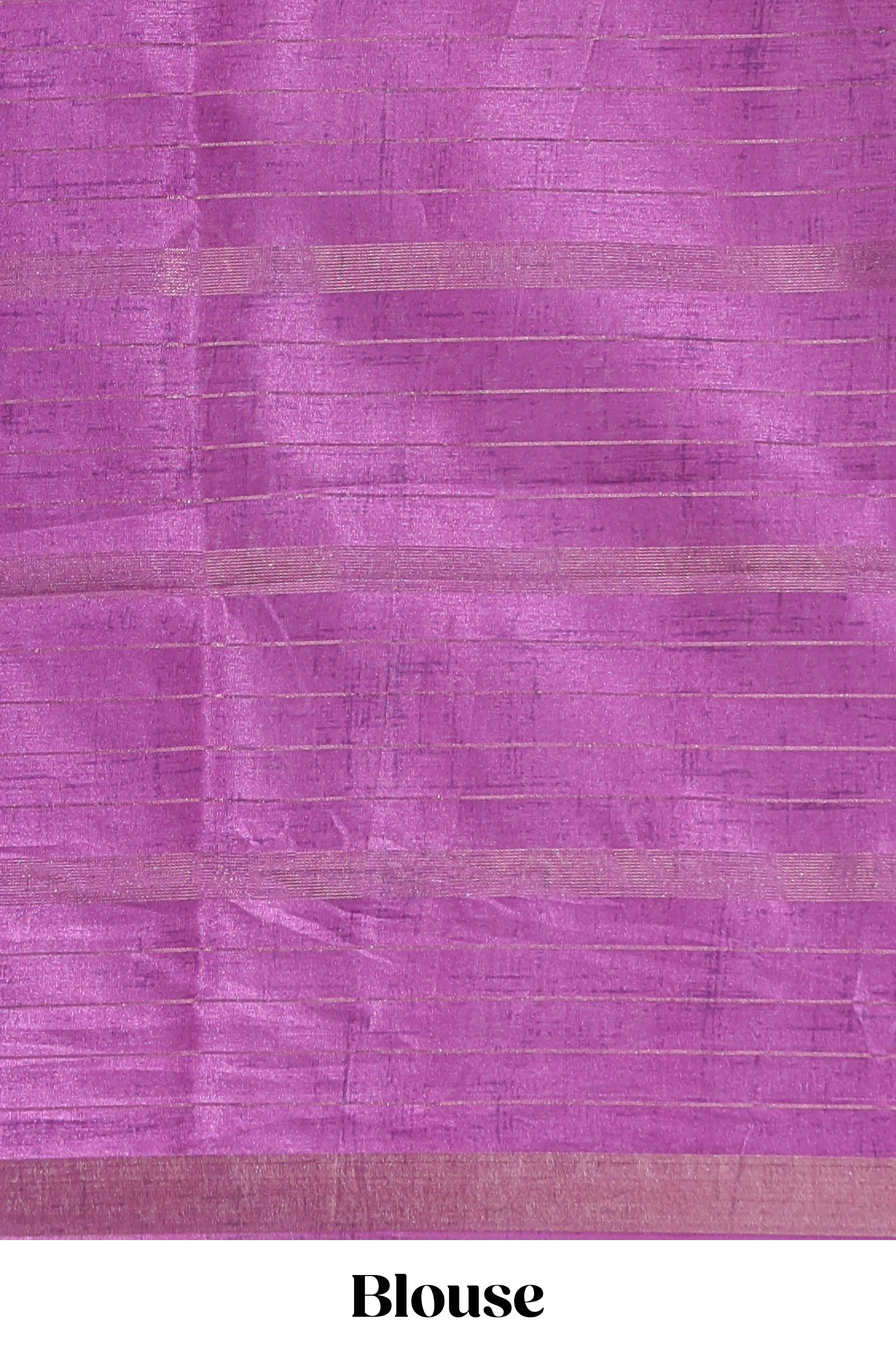 Multi colour and floral designsemi tussar saree with contrast border andcontrast blouse