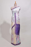 Multi colour and floral designsemi tussar saree with contrast border andmatching blouse