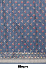 Olive green patola and pichwai tussar saree zari bordergeomatricmatching pallu along with tussels